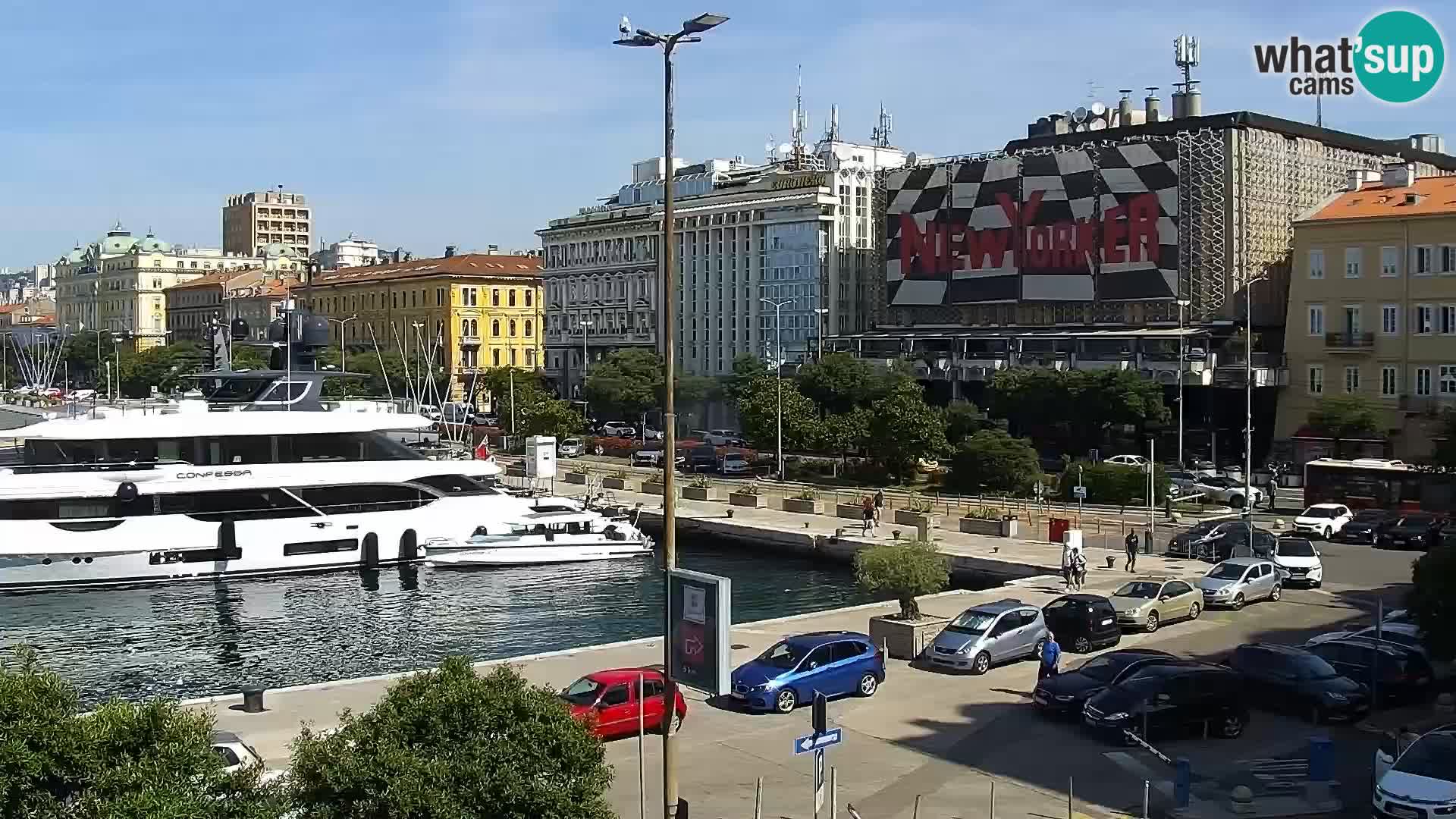 The Riva and Marina in Rijeka  – Live Webcam Croatia