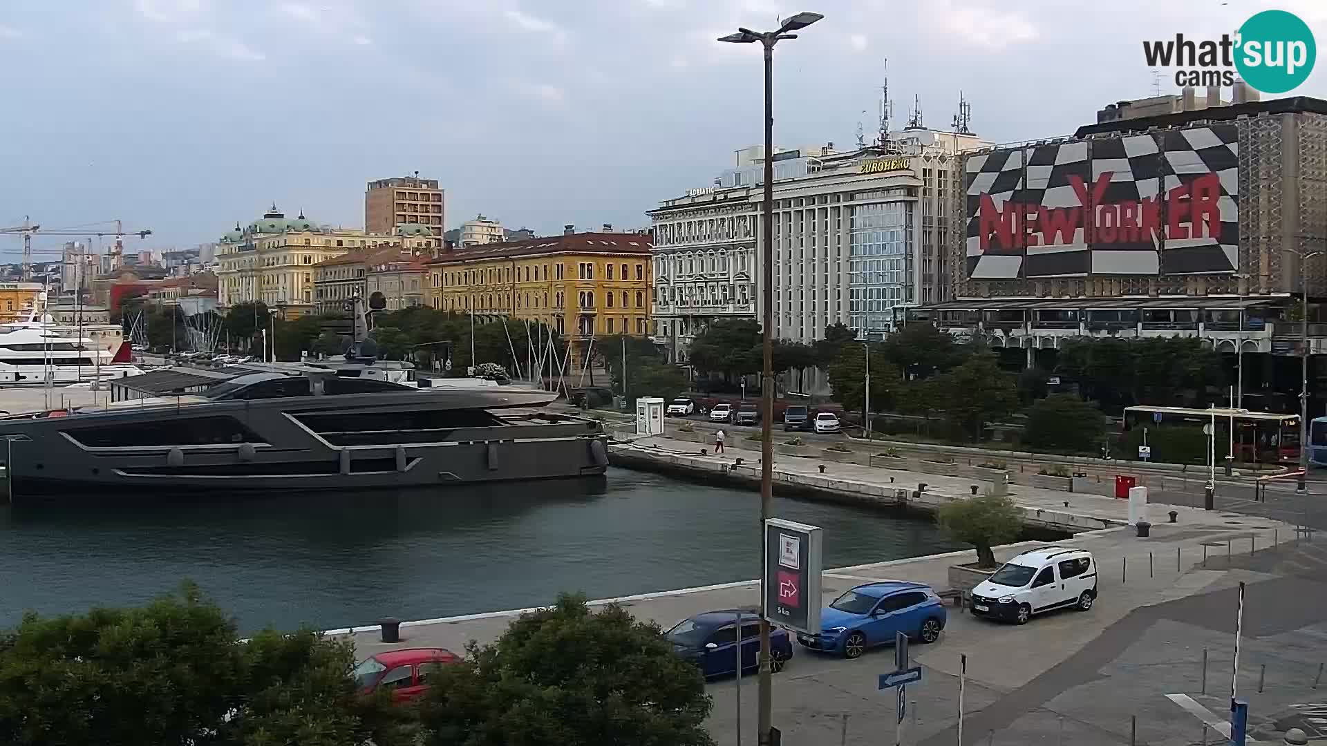 Die Riva und Marina in Rijeka – Live Webcam Kroatien