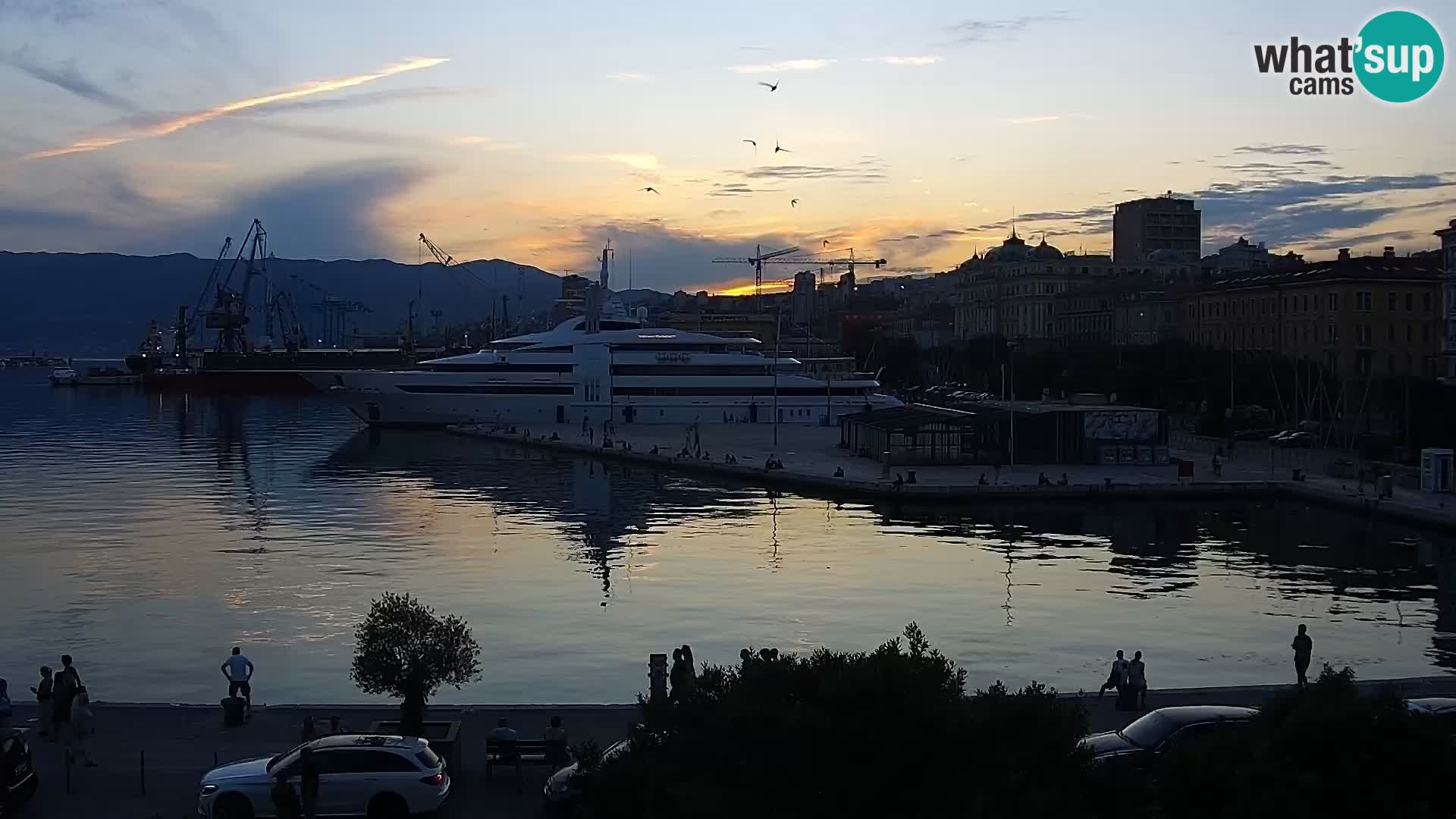 The Riva and Marina in Rijeka  – Live Webcam Croatia