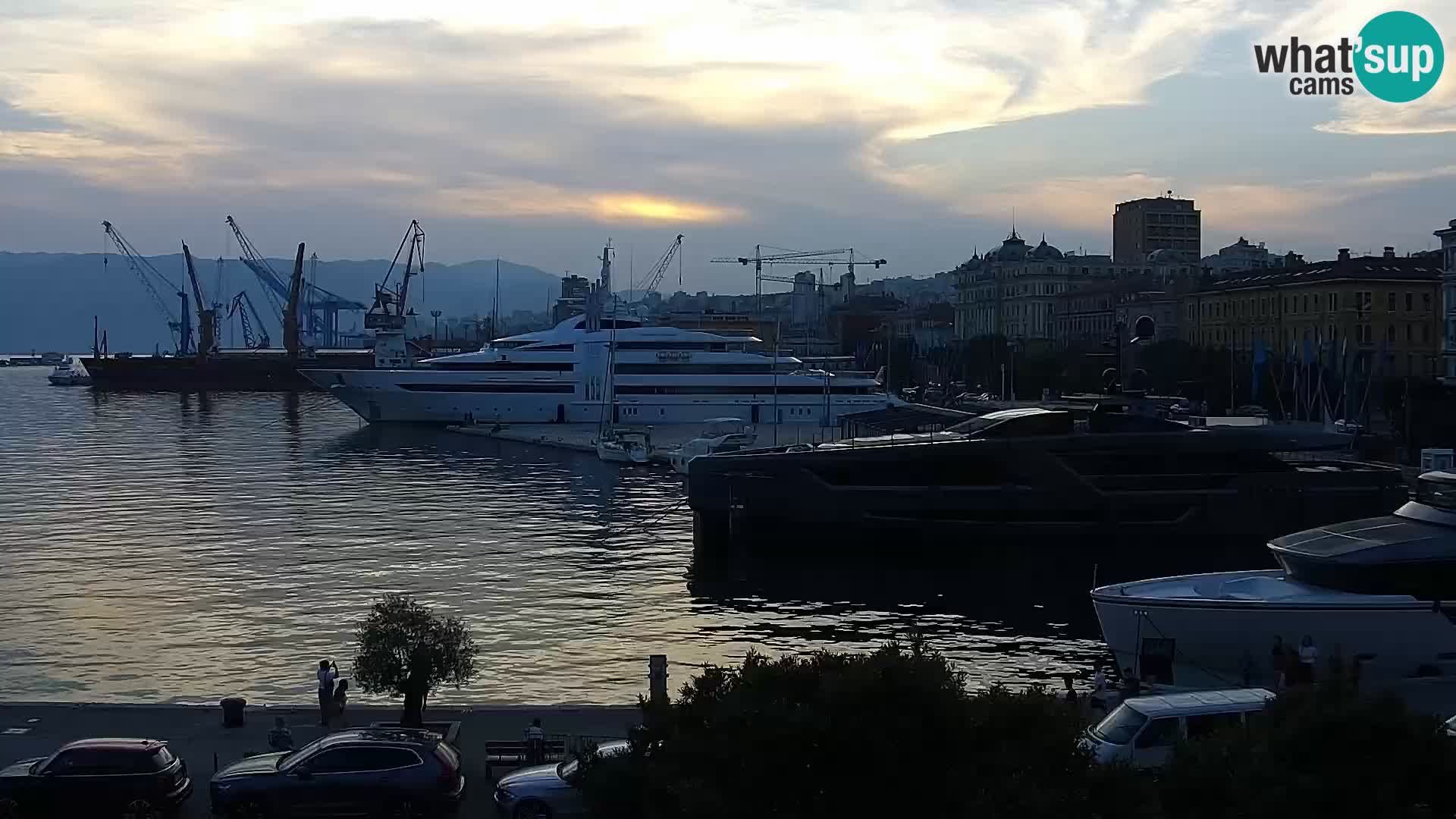 The Riva and Marina in Rijeka  – Live Webcam Croatia
