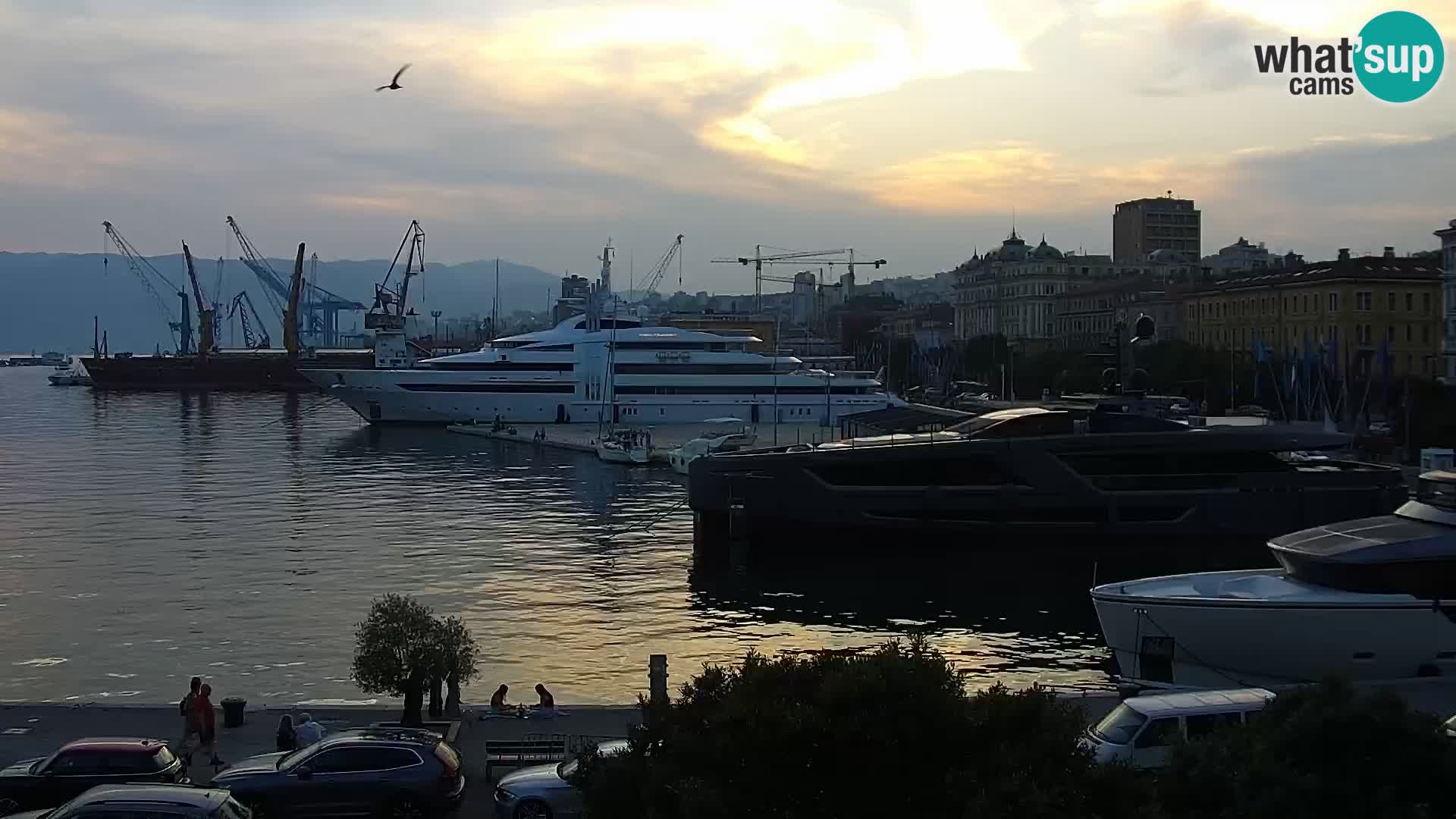 The Riva and Marina in Rijeka  – Live Webcam Croatia