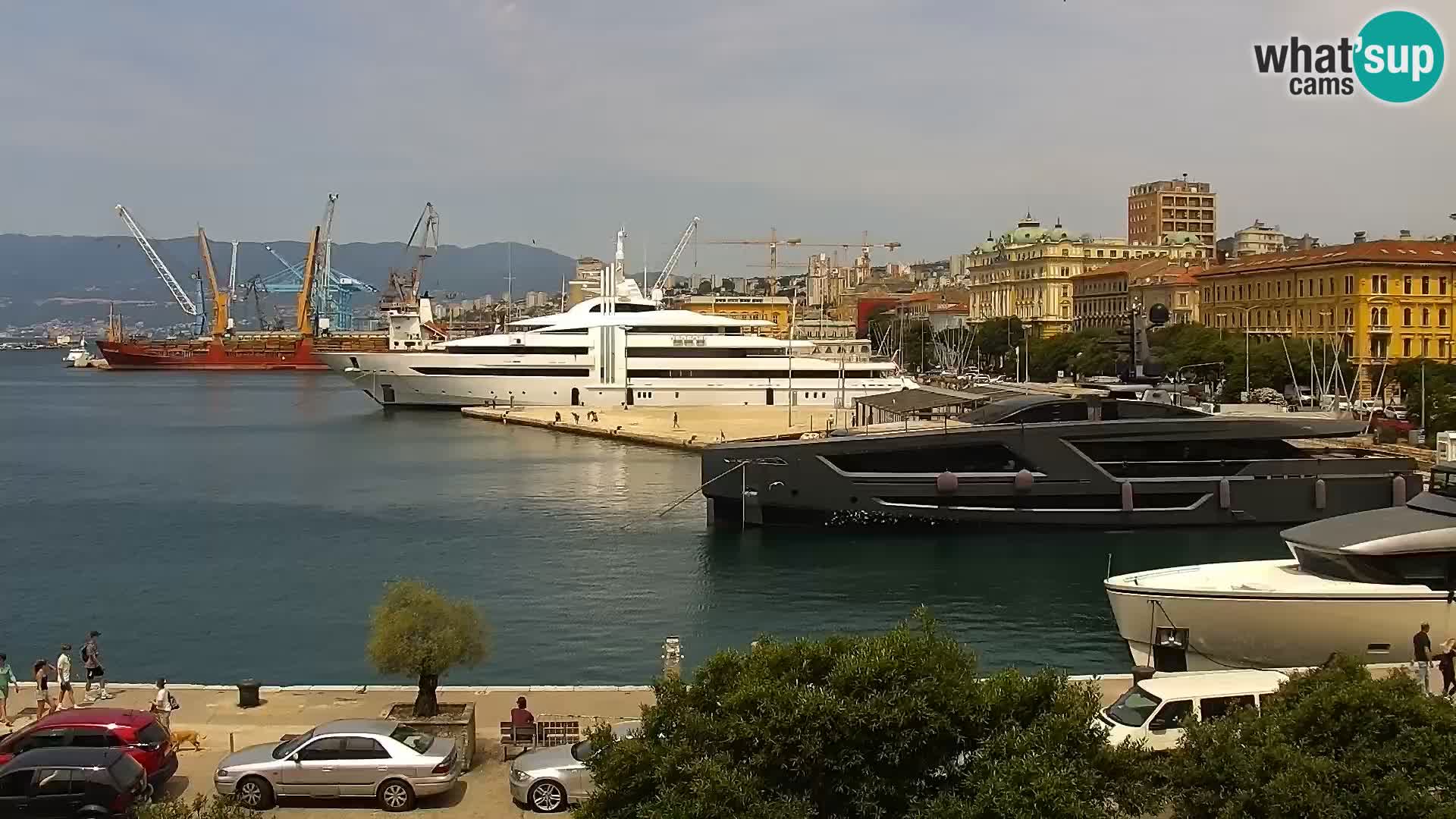 The Riva and Marina in Rijeka  – Live Webcam Croatia