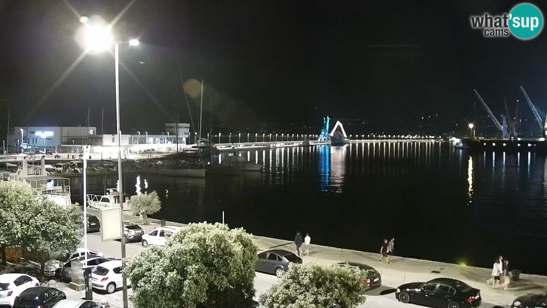 The Riva and Marina in Rijeka  – Live Webcam Croatia