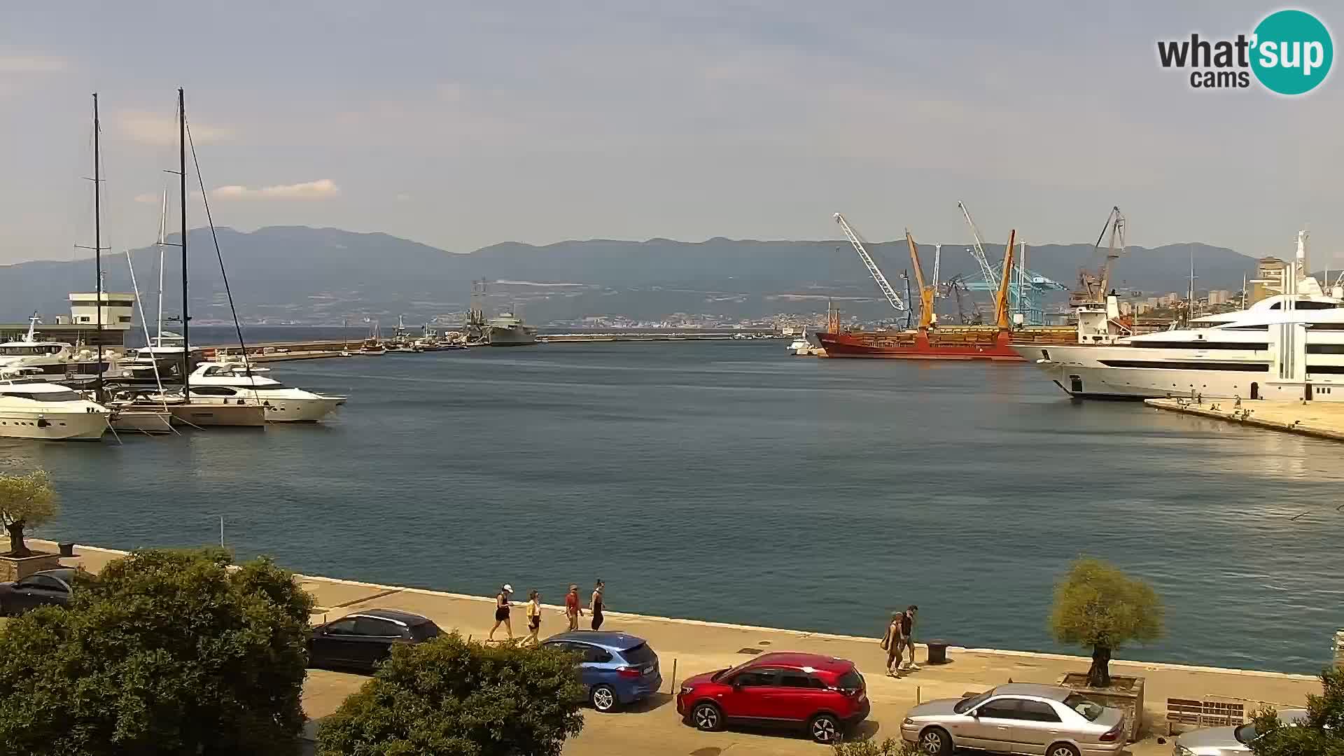 La Riva et Marina à Rijeka – Live Webcam Croatie