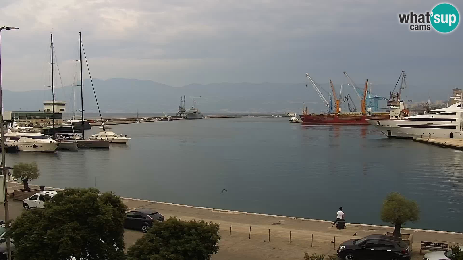 Riva in Marina v Reki – Spletna kamera v živo Hrvaška