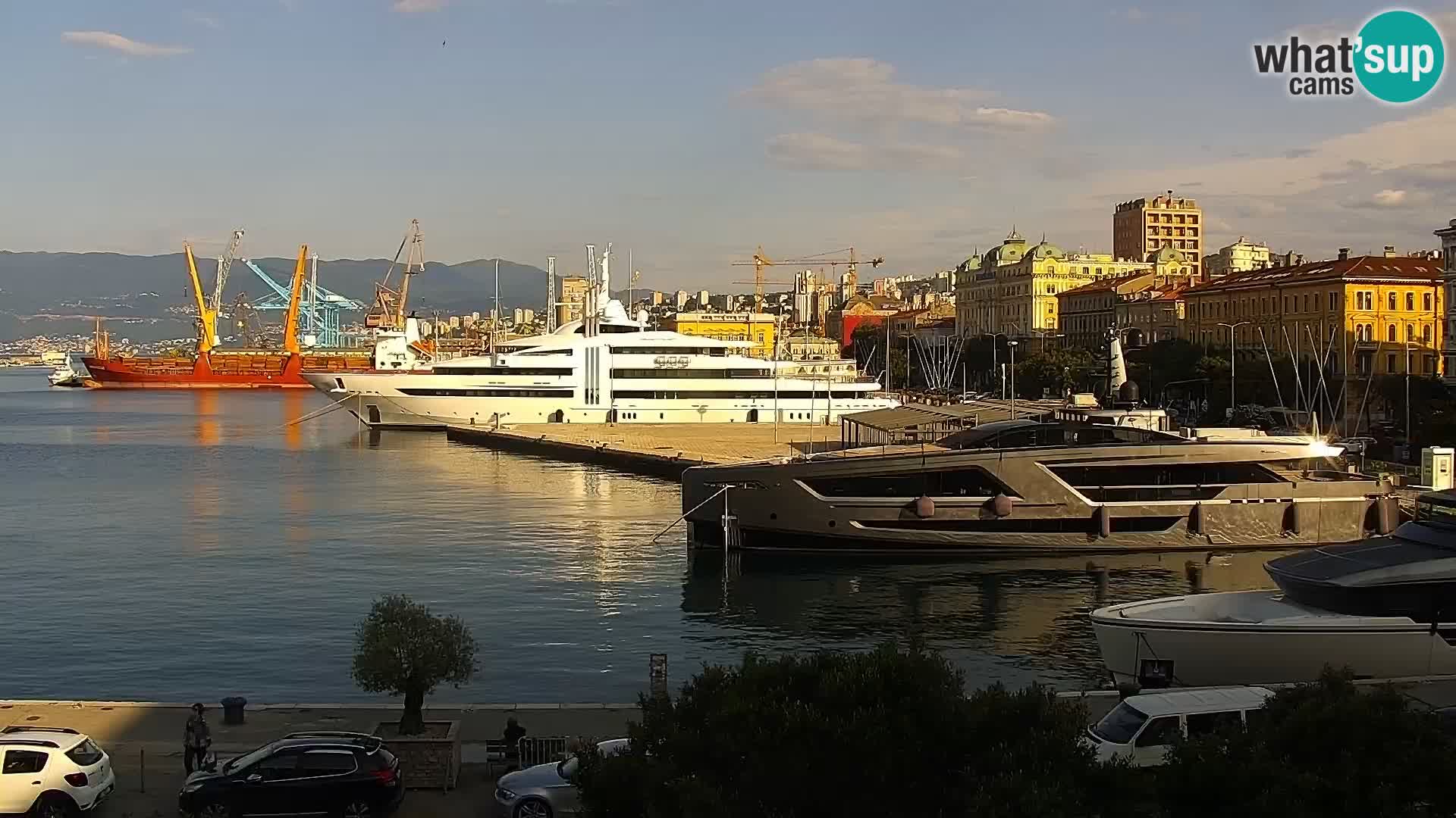 La Riva et Marina à Rijeka – Live Webcam Croatie
