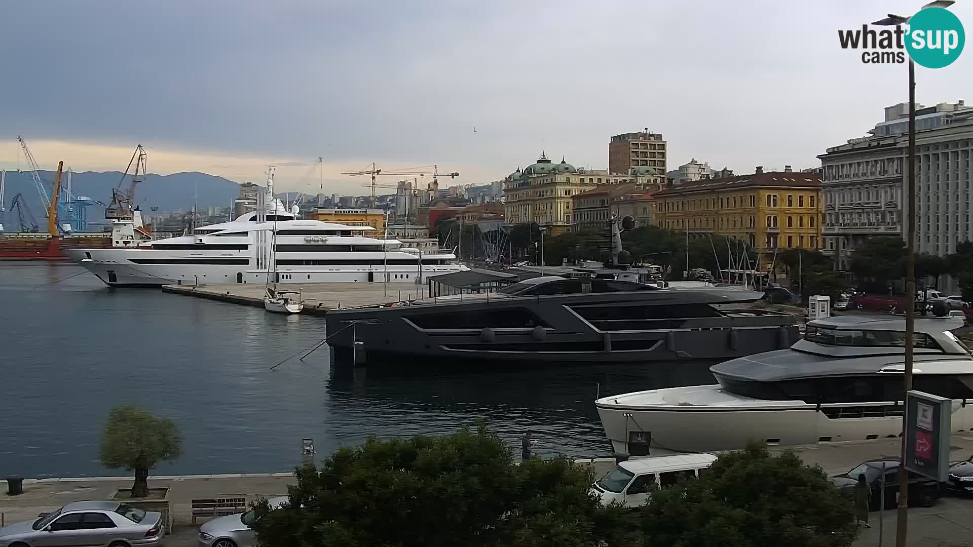 The Riva and Marina in Rijeka  – Live Webcam Croatia