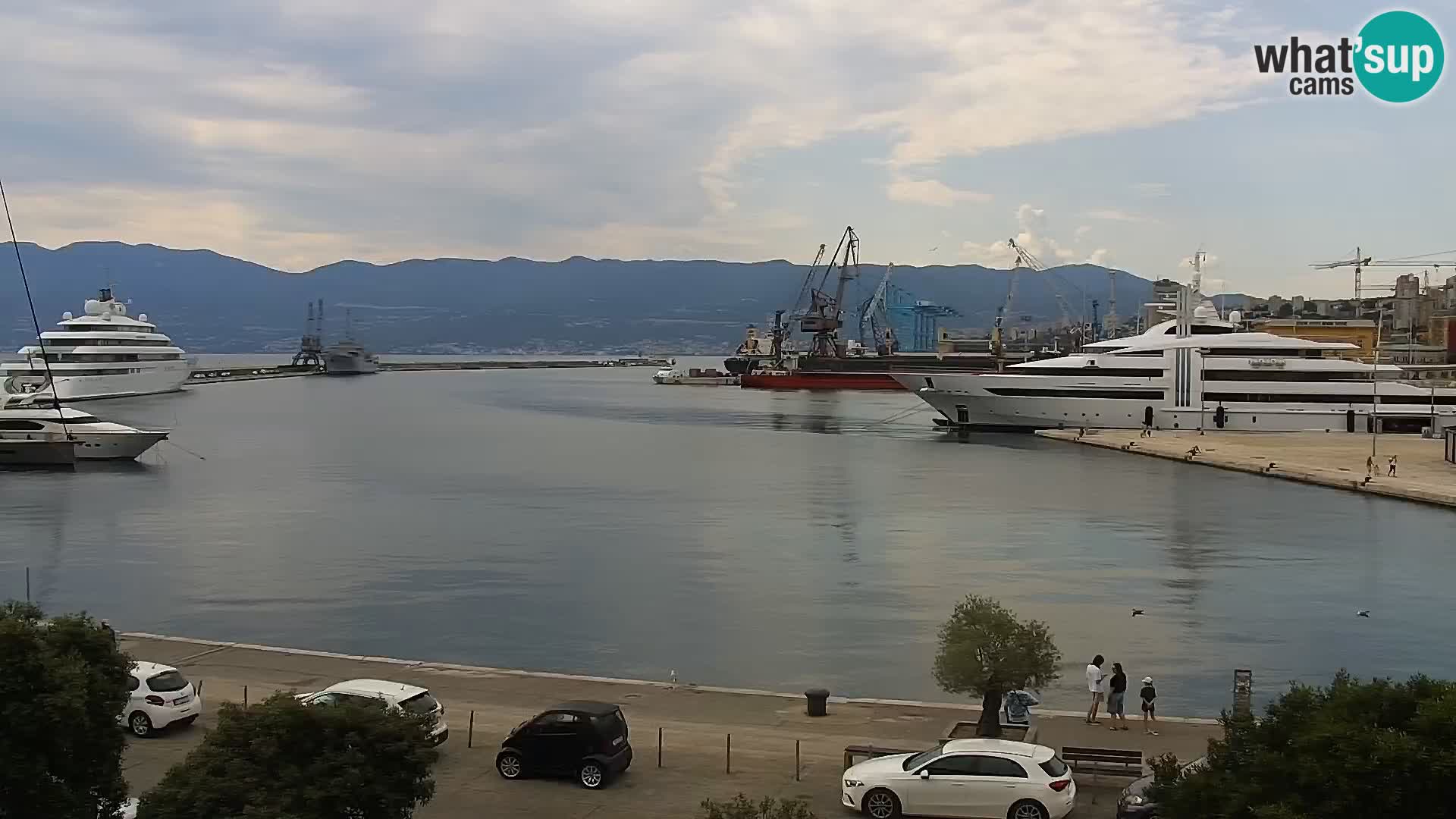 La Riva et Marina à Rijeka – Live Webcam Croatie