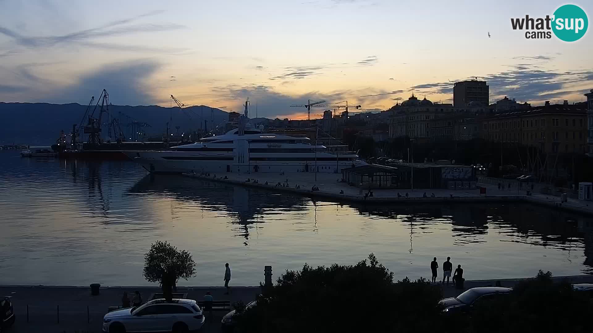 The Riva and Marina in Rijeka  – Live Webcam Croatia