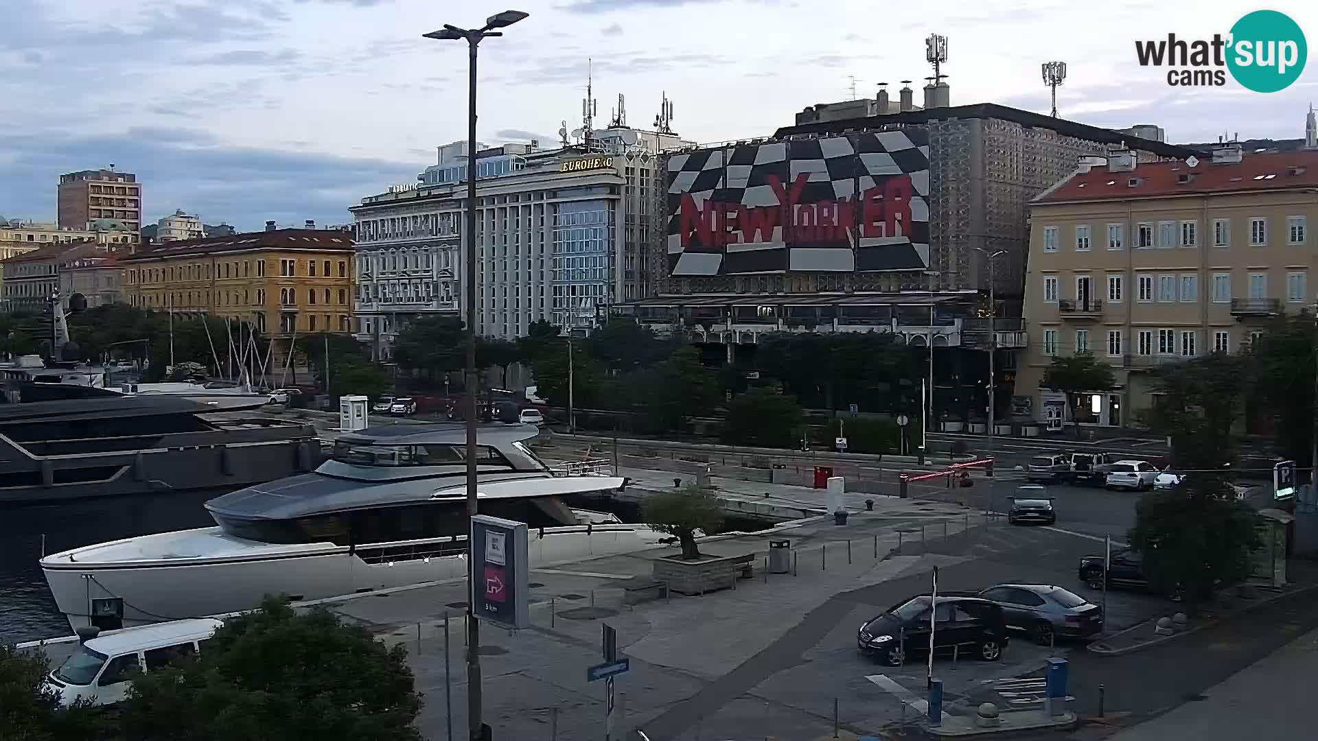 La Riva y Marina en Rijeka – Webcam en vivo Croacia