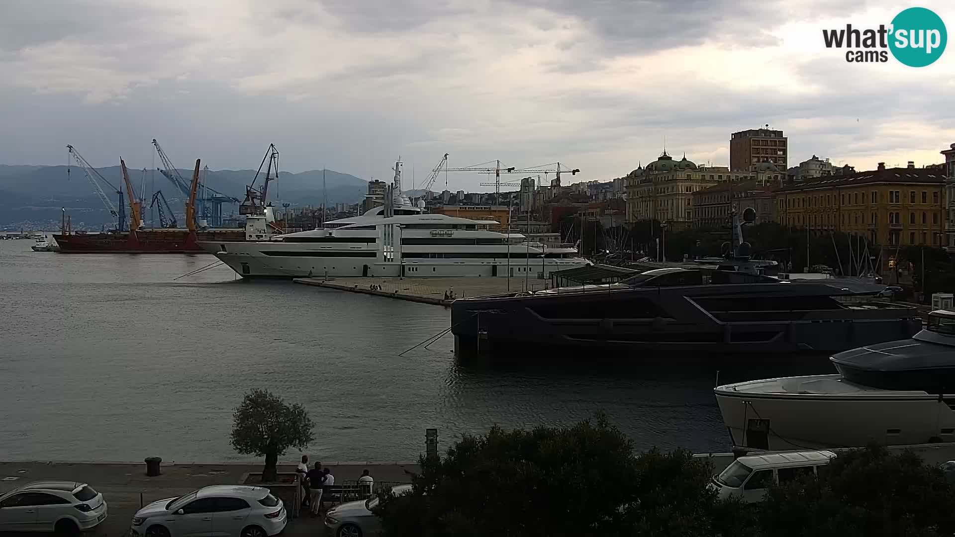 The Riva and Marina in Rijeka  – Live Webcam Croatia