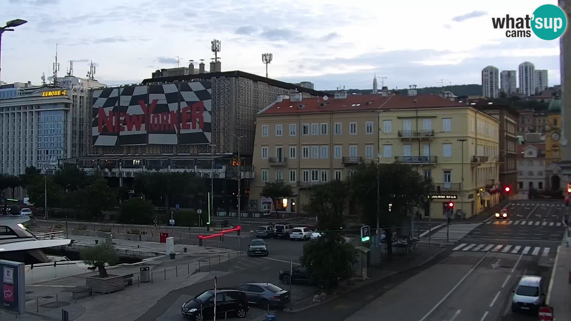 Die Riva und Marina in Rijeka – Live Webcam Kroatien