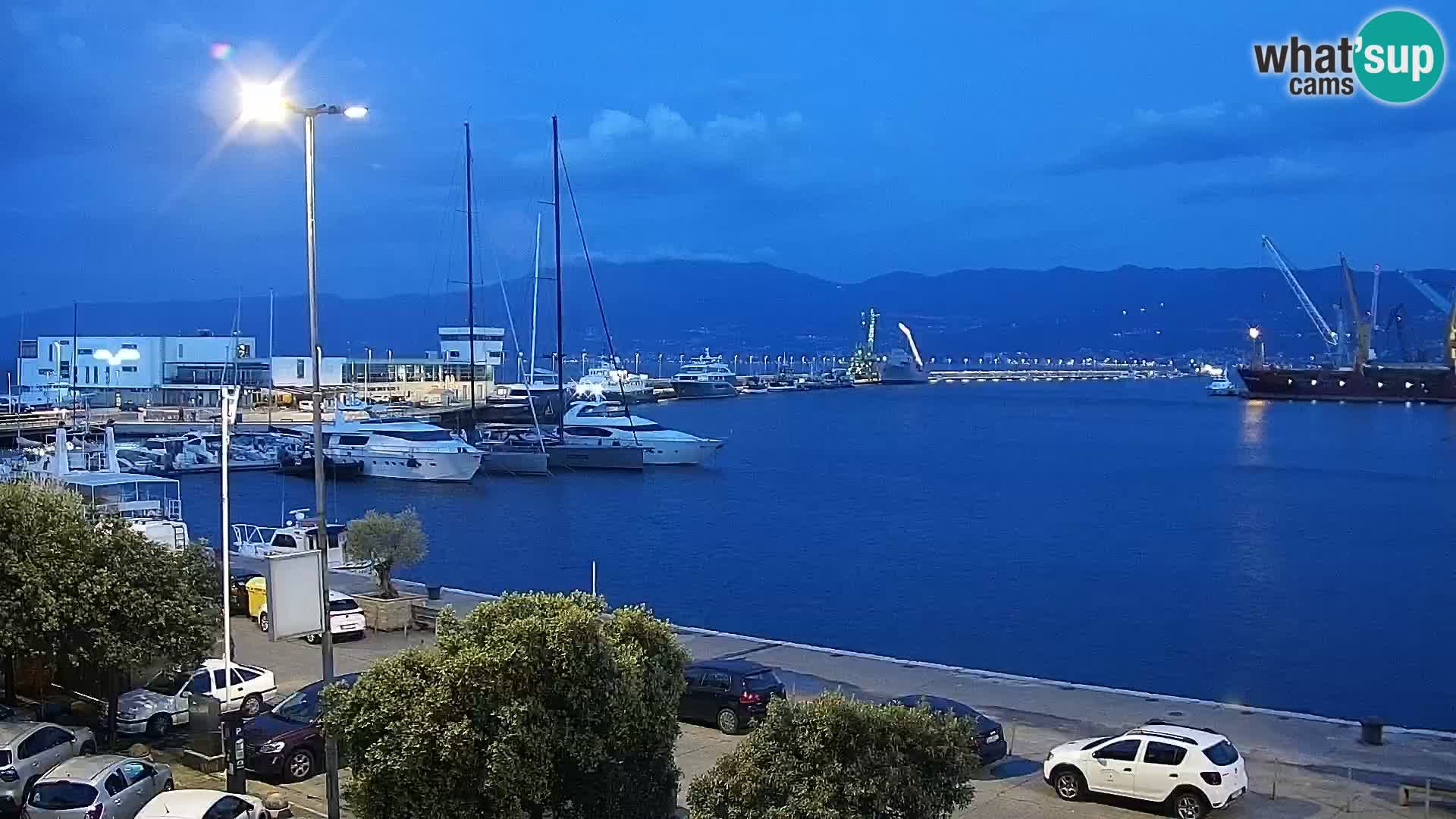 The Riva and Marina in Rijeka  – Live Webcam Croatia