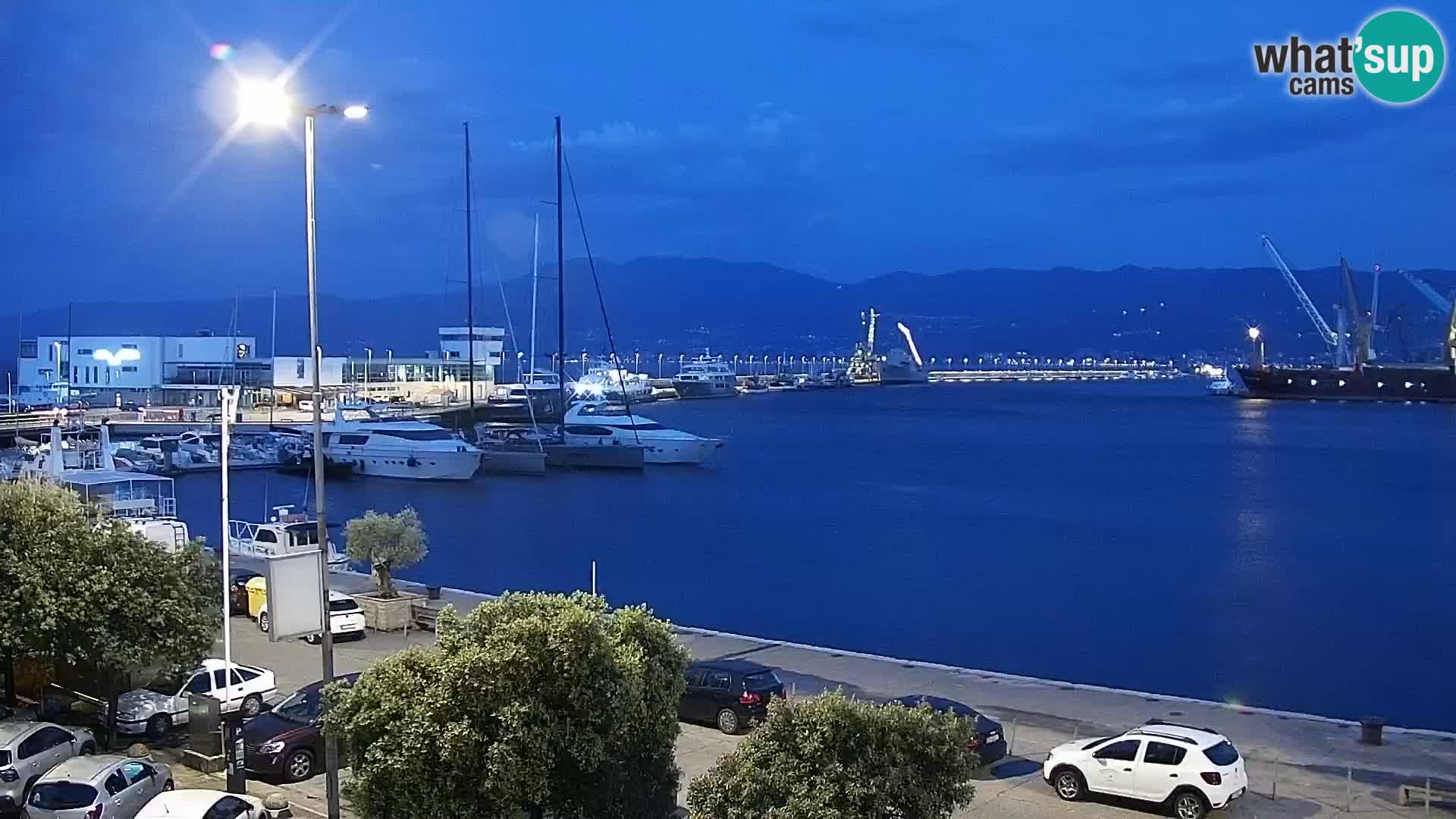 The Riva and Marina in Rijeka  – Live Webcam Croatia