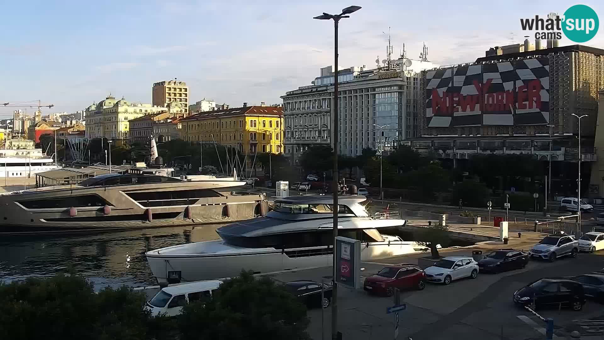 Die Riva und Marina in Rijeka – Live Webcam Kroatien