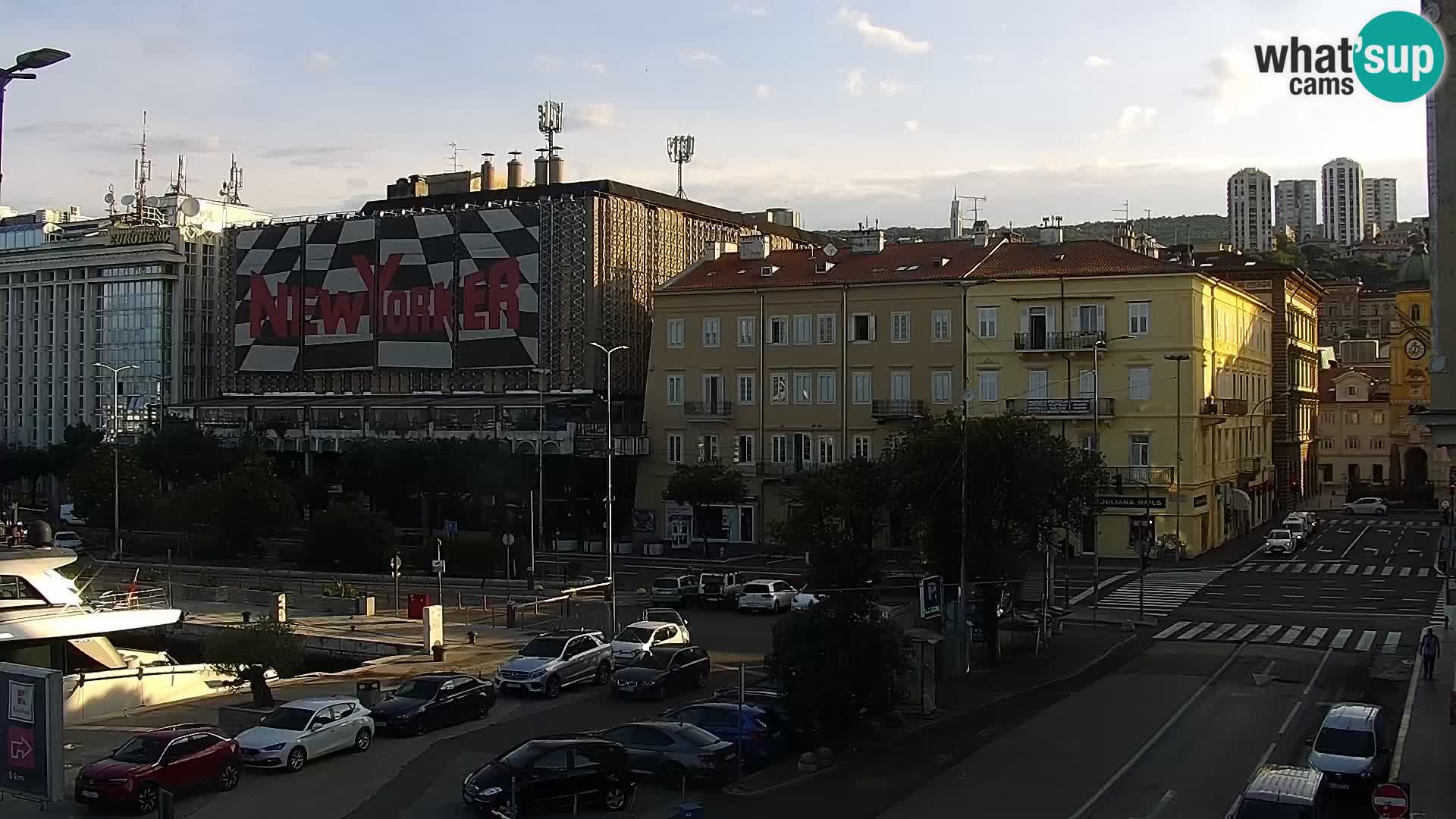 La Riva y Marina en Rijeka – Webcam en vivo Croacia