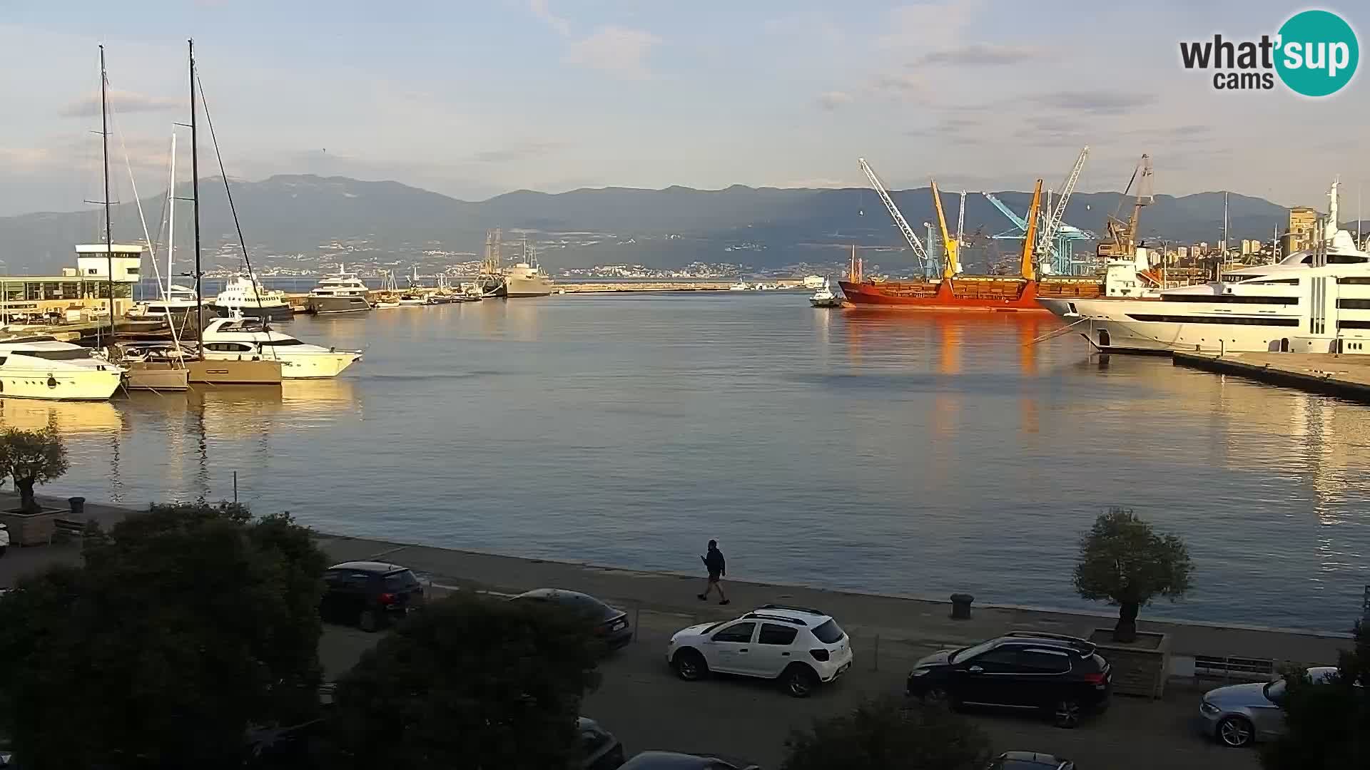 Die Riva und Marina in Rijeka – Live Webcam Kroatien