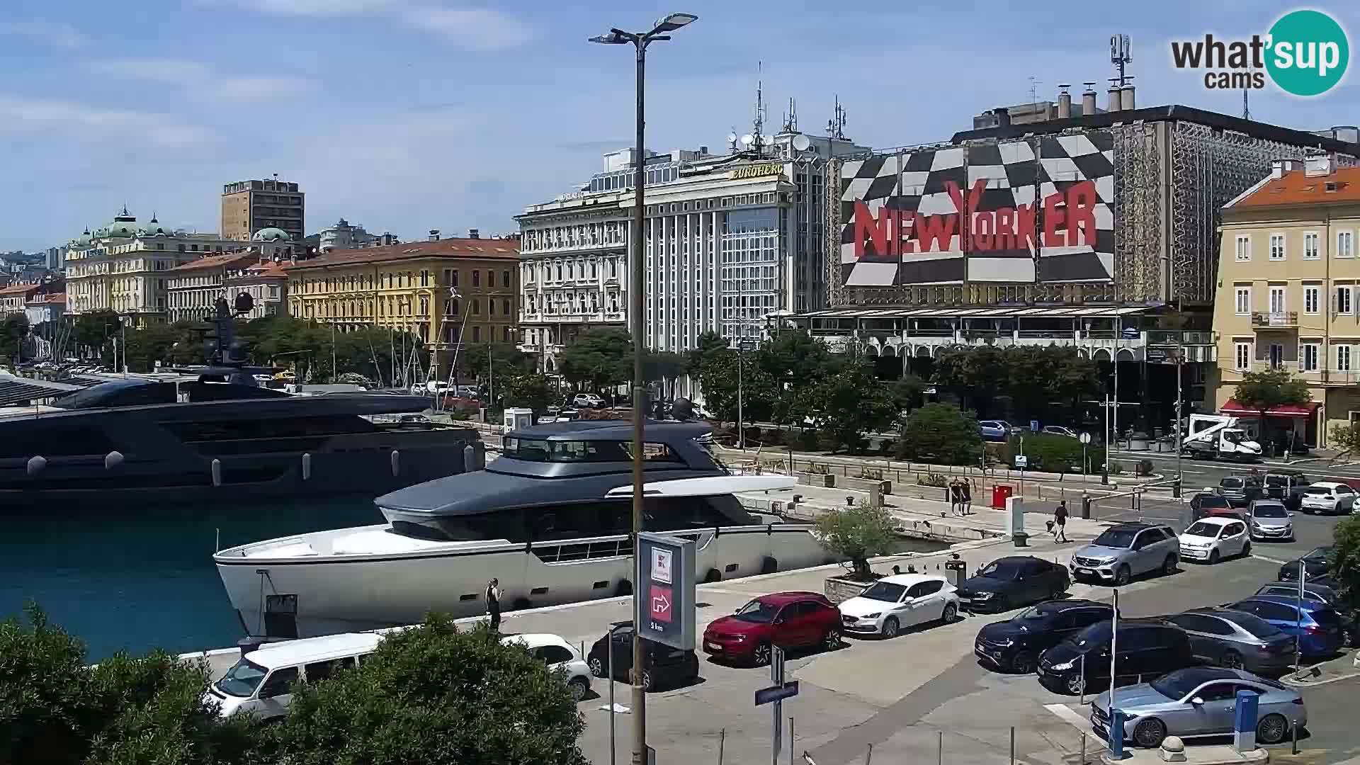 The Riva and Marina in Rijeka  – Live Webcam Croatia