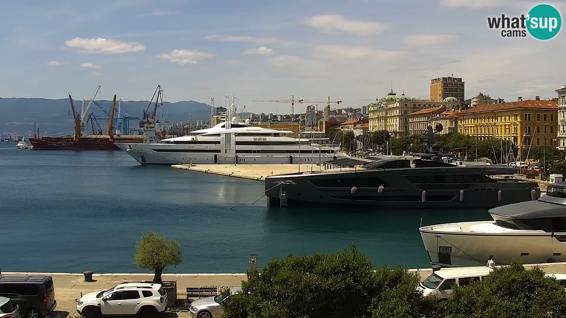 The Riva and Marina in Rijeka  – Live Webcam Croatia