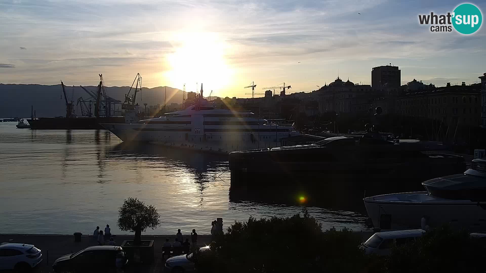 The Riva and Marina in Rijeka  – Live Webcam Croatia