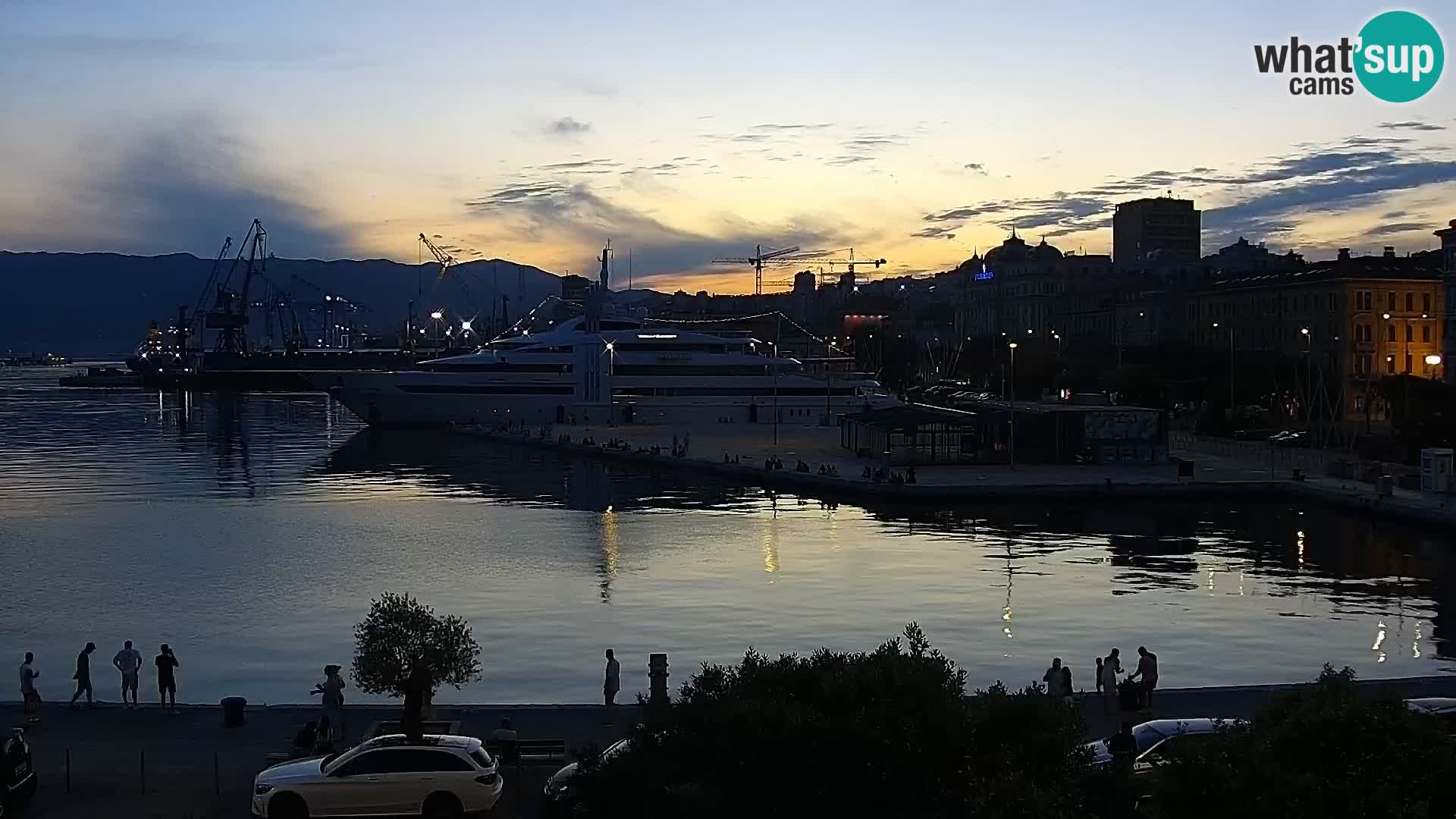 The Riva and Marina in Rijeka  – Live Webcam Croatia