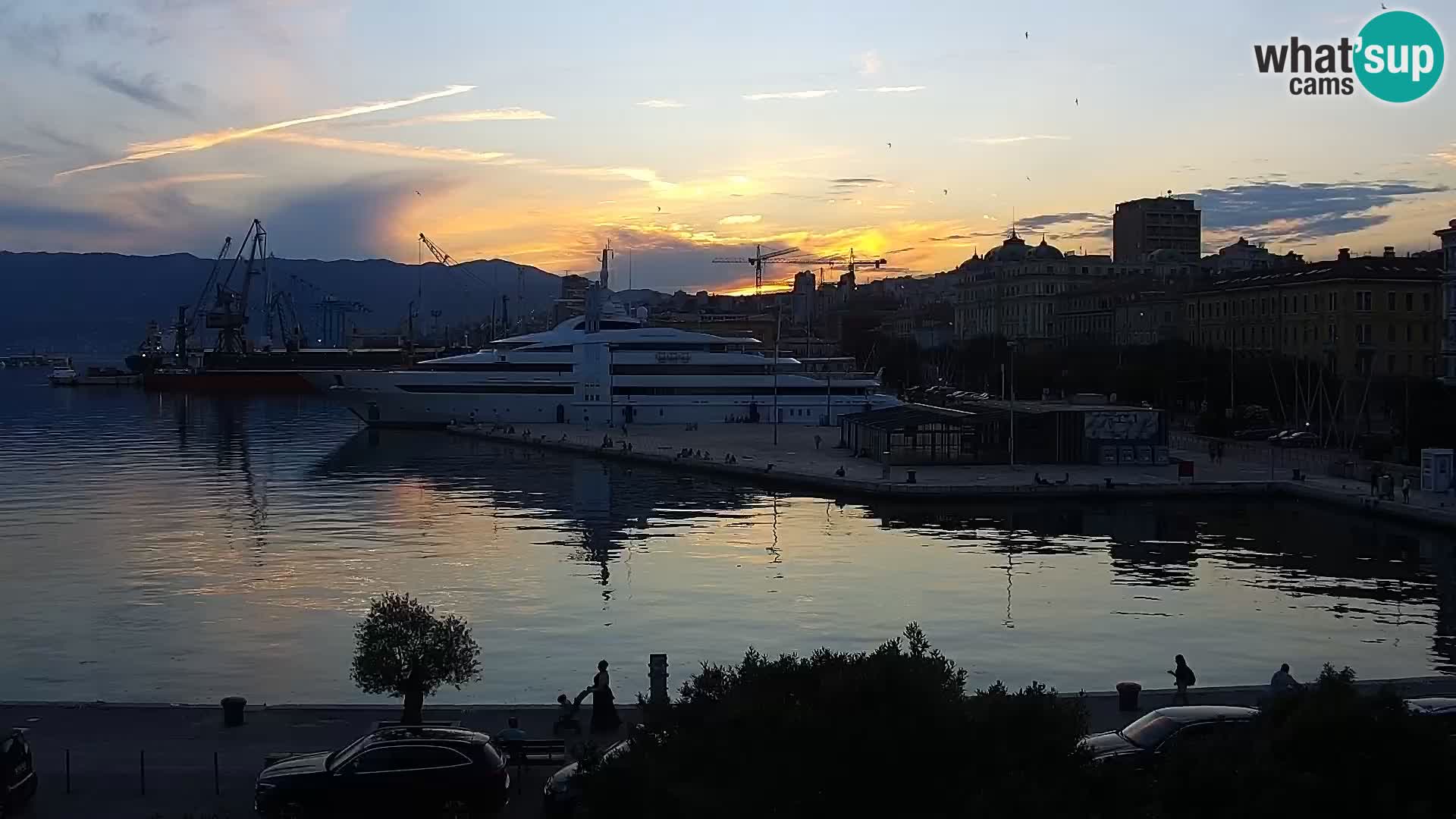 Die Riva und Marina in Rijeka – Live Webcam Kroatien