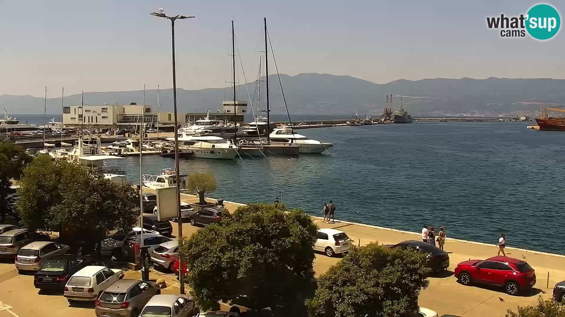 The Riva and Marina in Rijeka  – Live Webcam Croatia