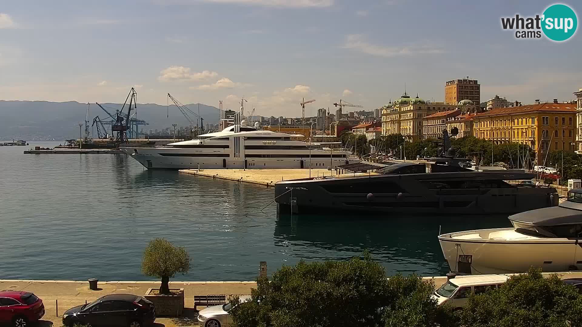 The Riva and Marina in Rijeka  – Live Webcam Croatia