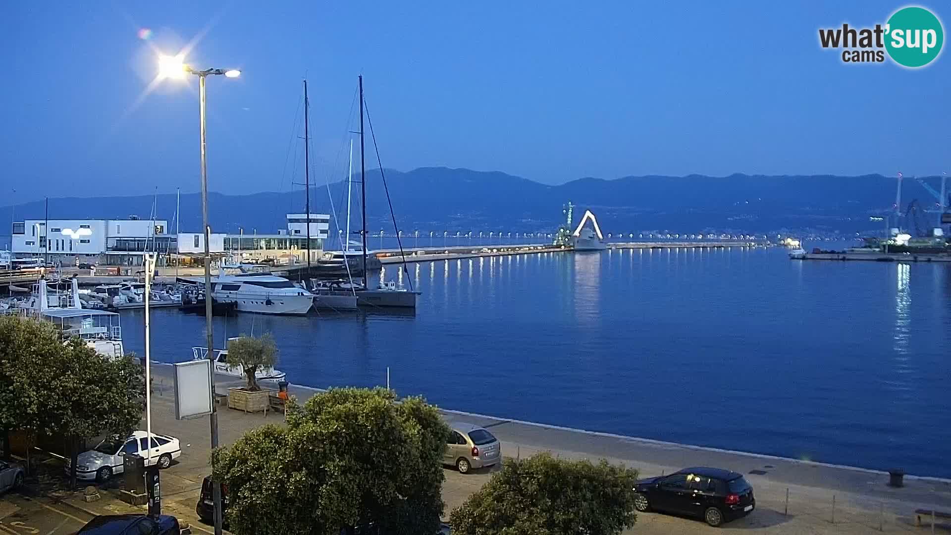 The Riva and Marina in Rijeka  – Live Webcam Croatia