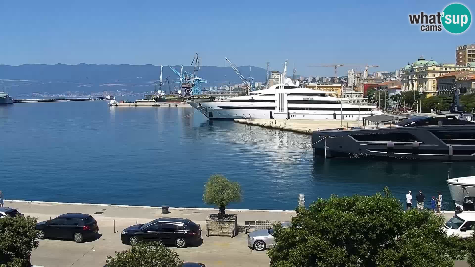 The Riva and Marina in Rijeka  – Live Webcam Croatia