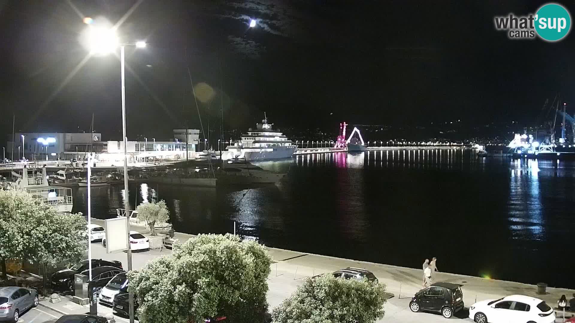 The Riva and Marina in Rijeka  – Live Webcam Croatia