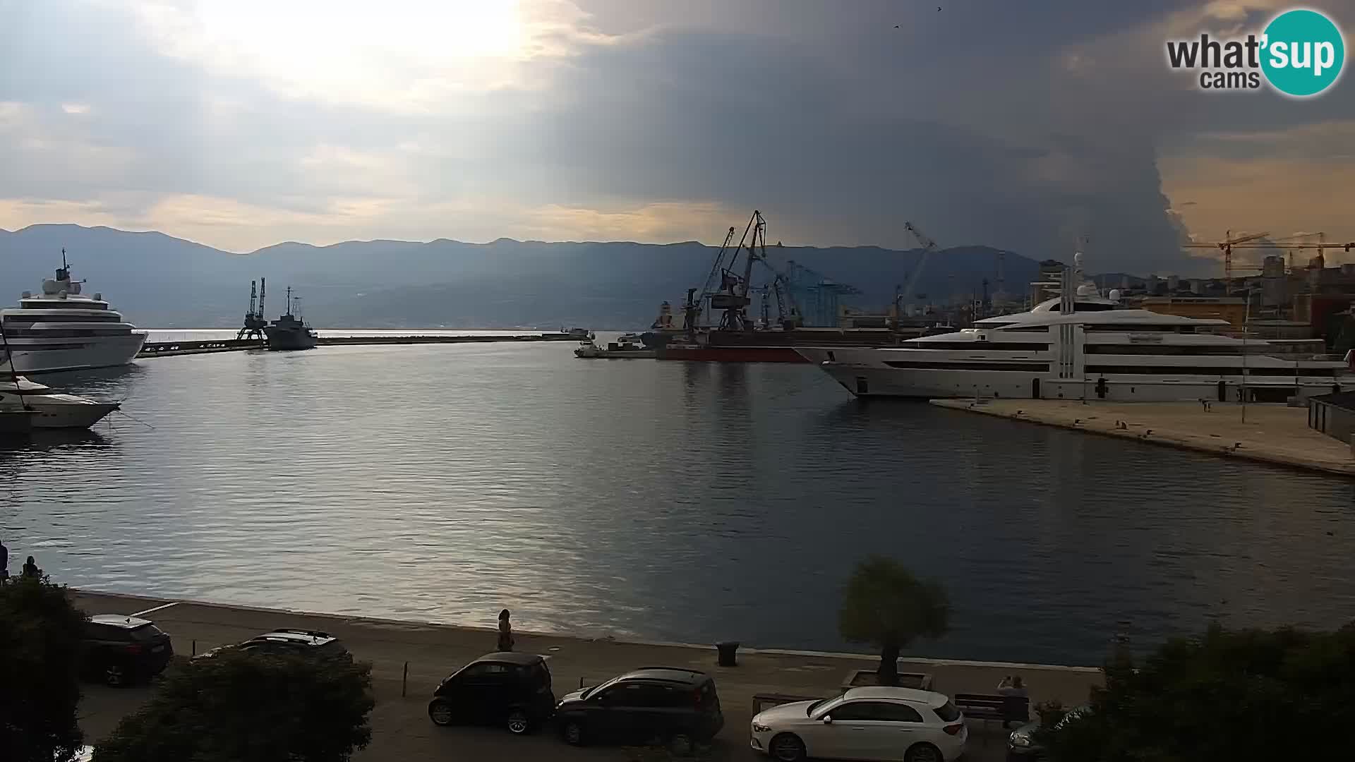 The Riva and Marina in Rijeka  – Live Webcam Croatia