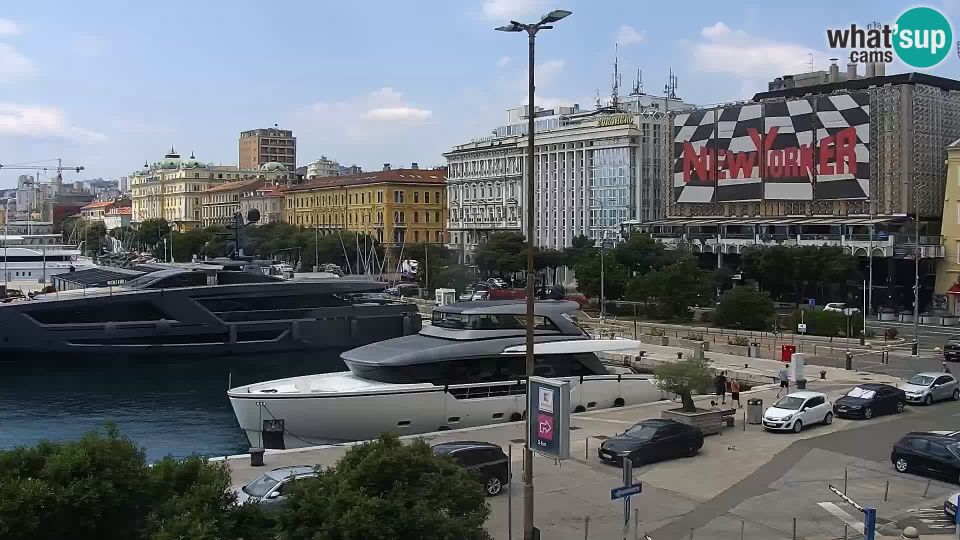 The Riva and Marina in Rijeka  – Live Webcam Croatia