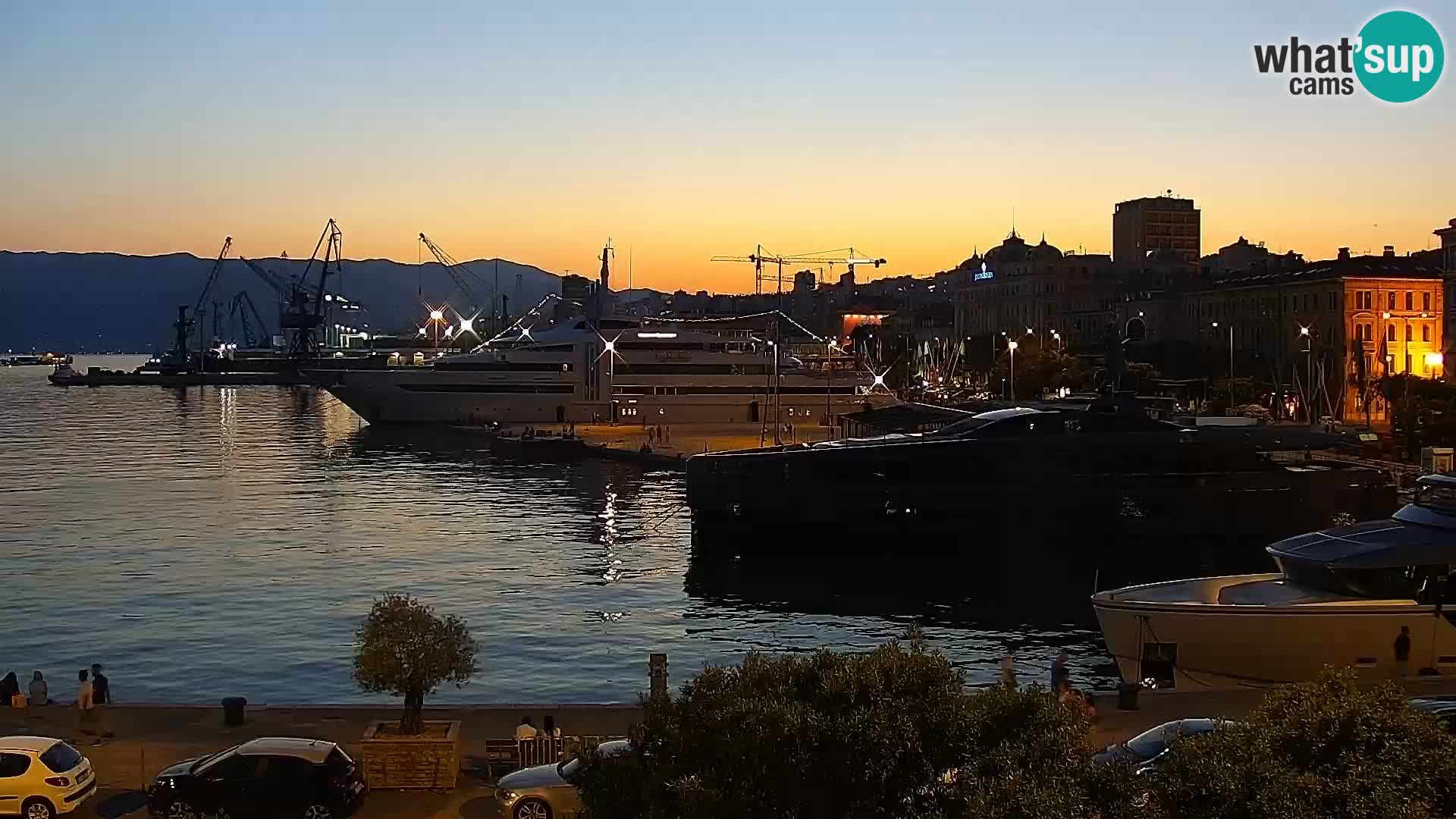The Riva and Marina in Rijeka  – Live Webcam Croatia