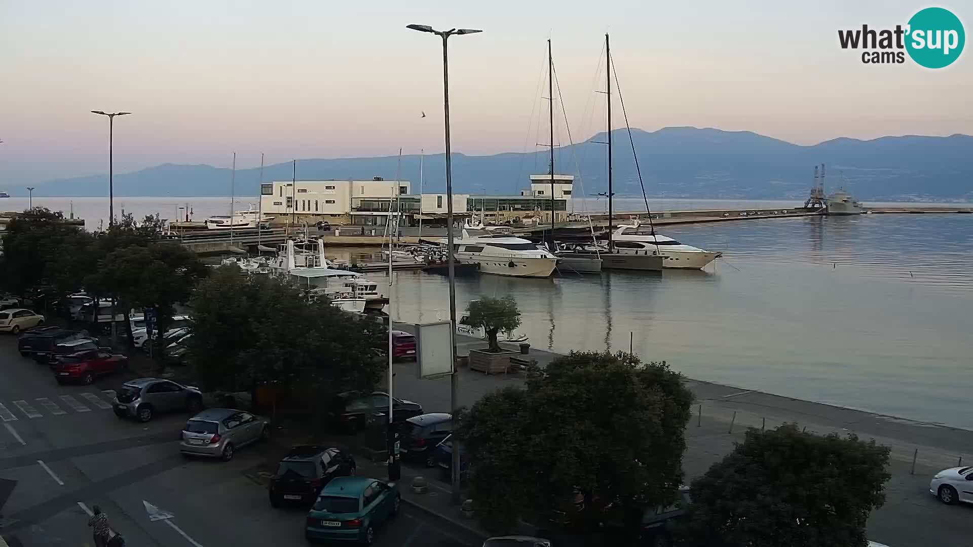 The Riva and Marina in Rijeka  – Live Webcam Croatia
