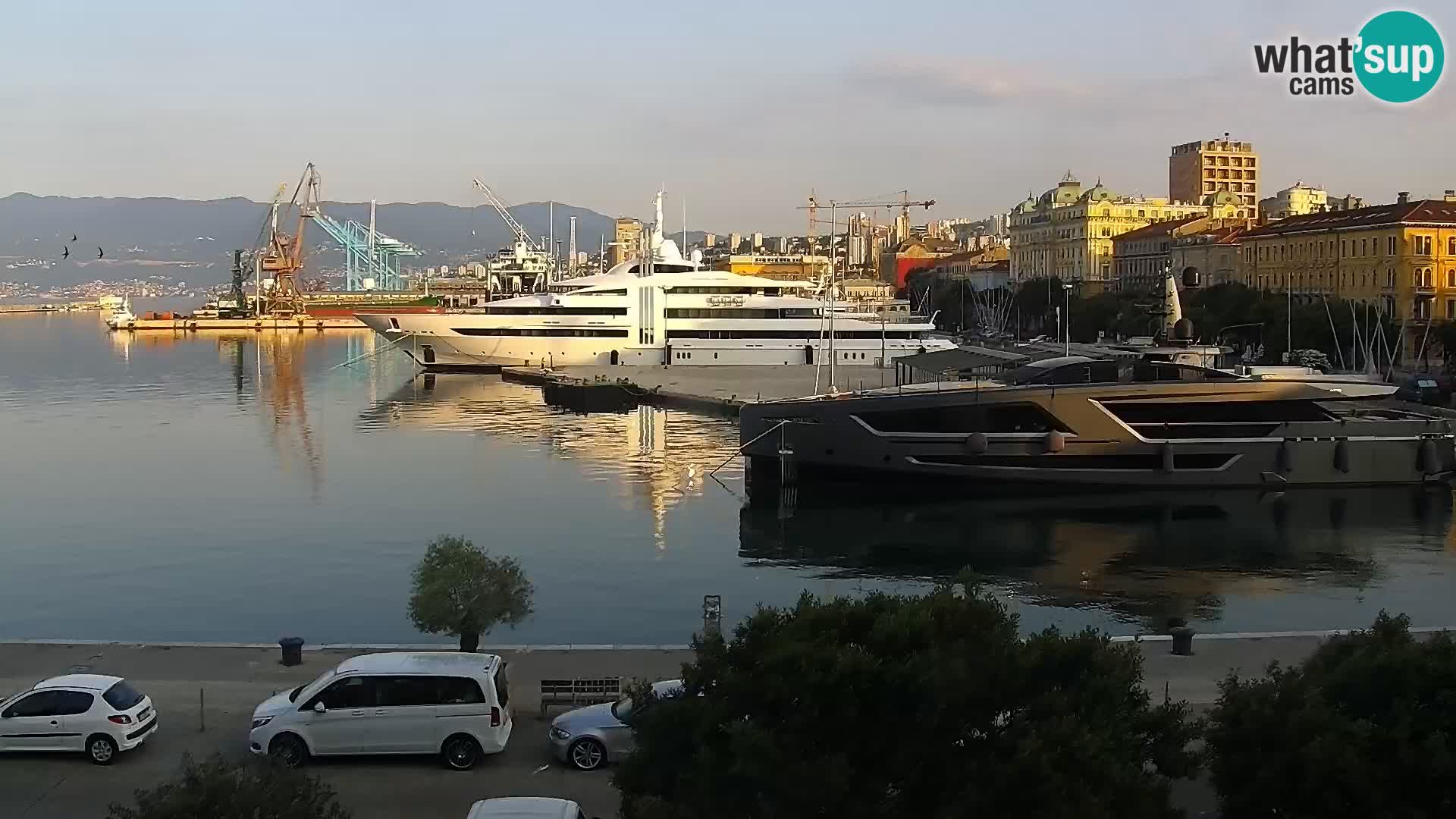 The Riva and Marina in Rijeka  – Live Webcam Croatia