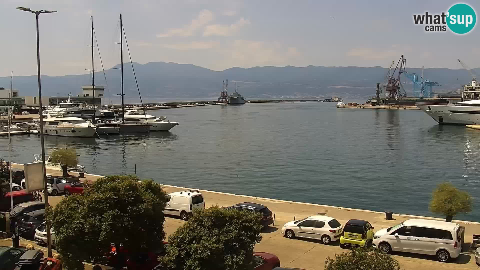 The Riva and Marina in Rijeka  – Live Webcam Croatia