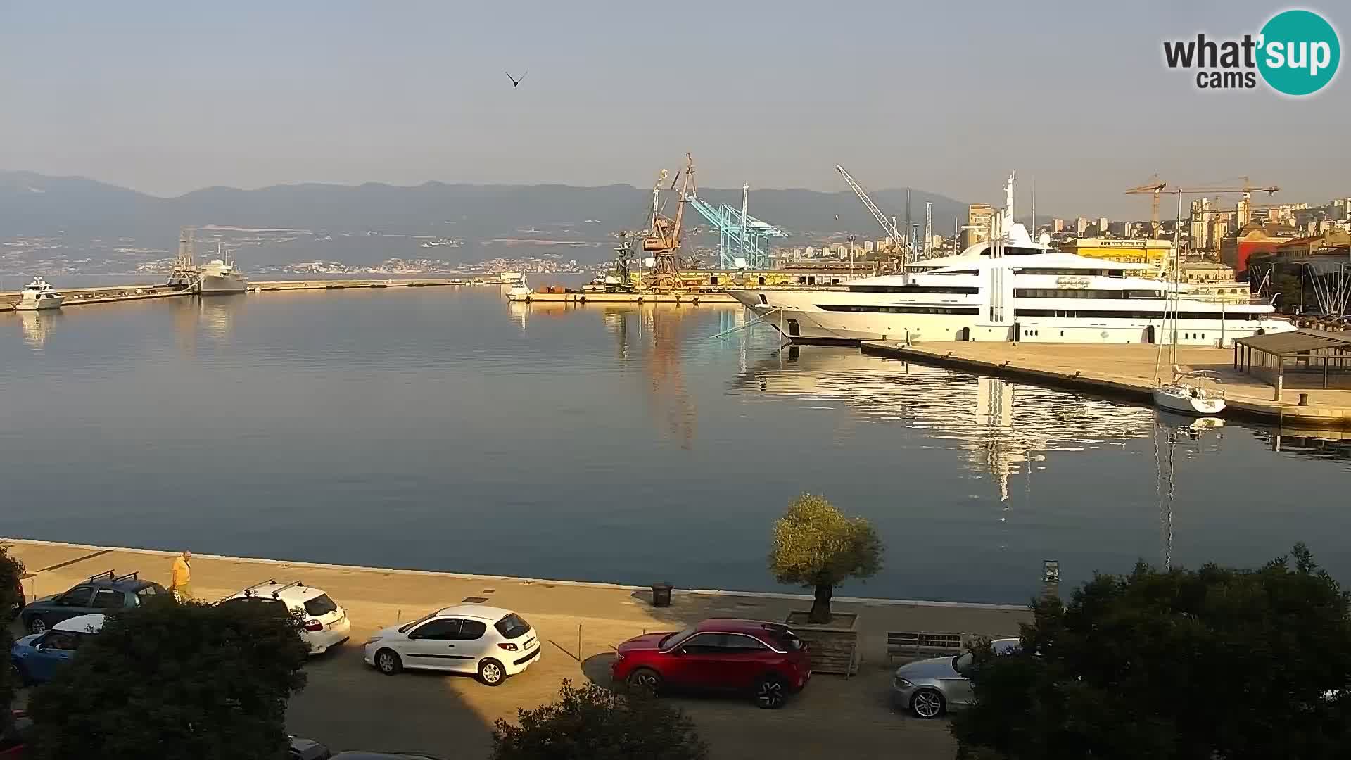 La Riva y Marina en Rijeka – Webcam en vivo Croacia