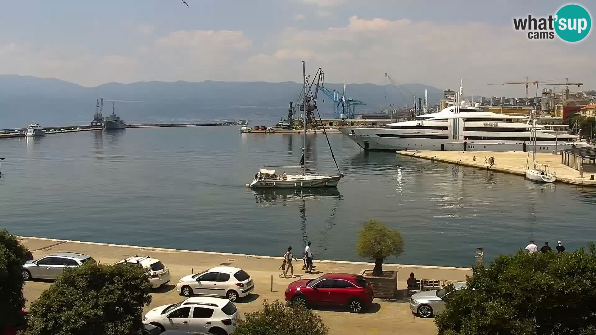 The Riva and Marina in Rijeka  – Live Webcam Croatia