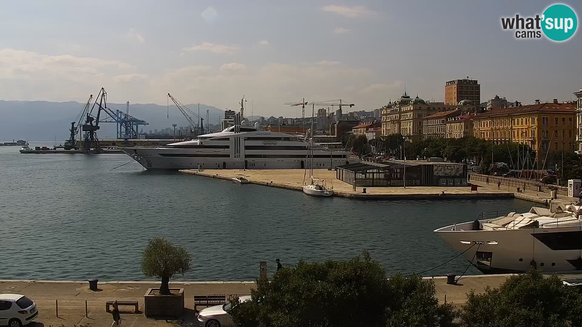 The Riva and Marina in Rijeka  – Live Webcam Croatia