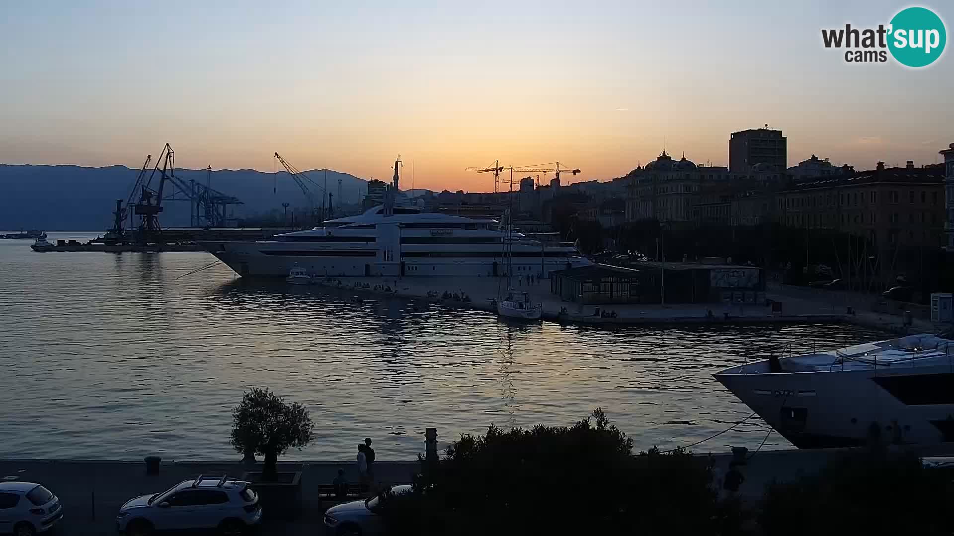 The Riva and Marina in Rijeka  – Live Webcam Croatia