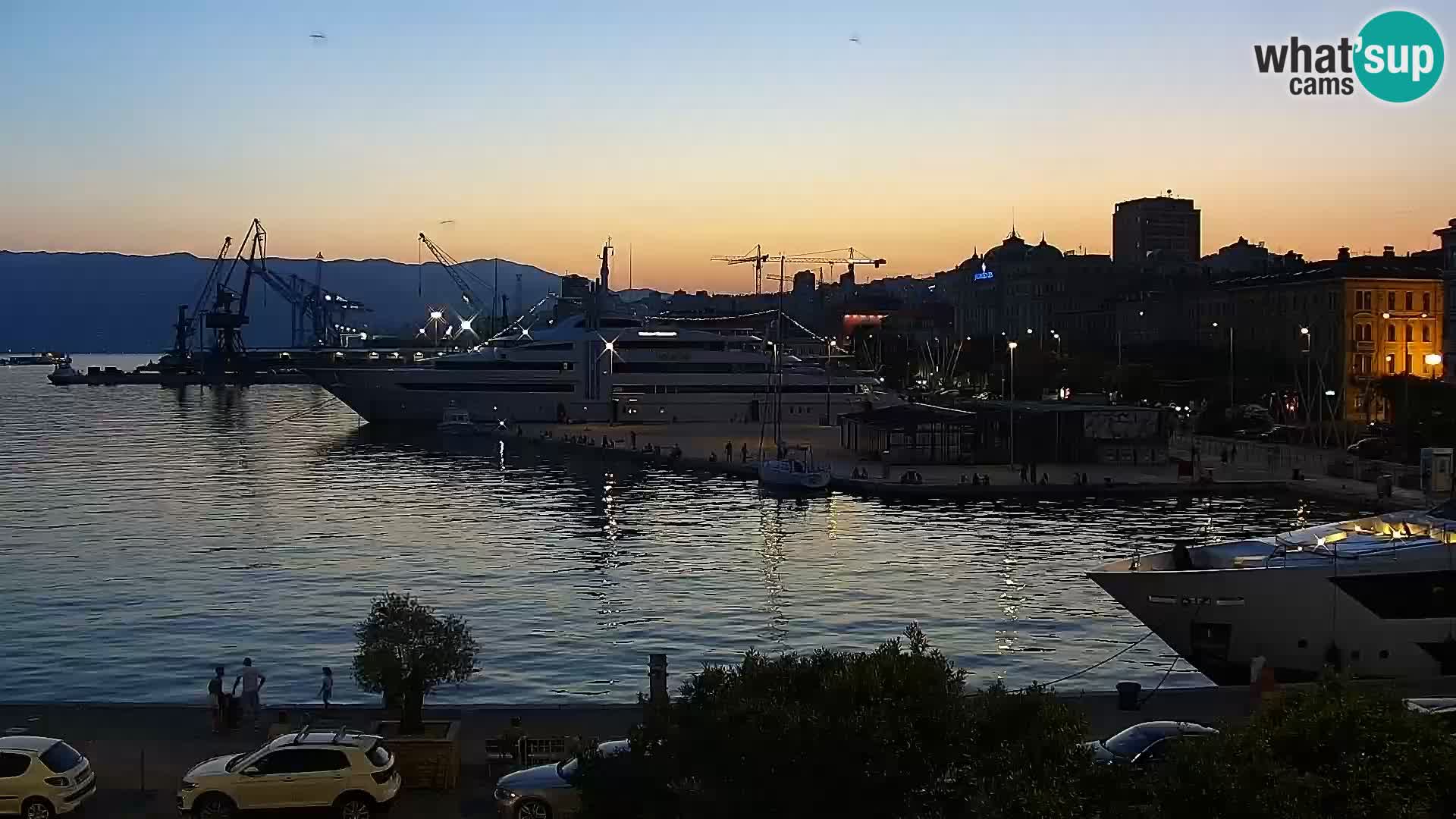 The Riva and Marina in Rijeka  – Live Webcam Croatia