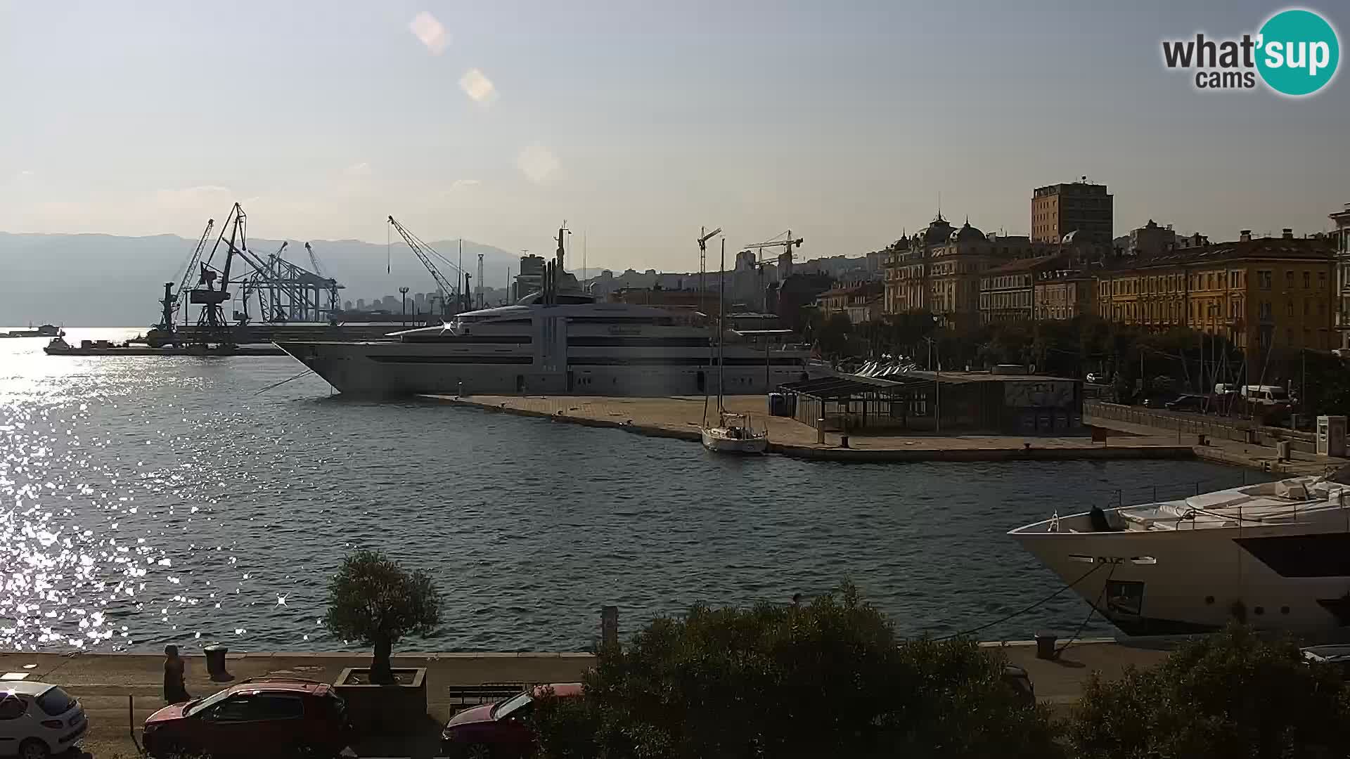 Die Riva und Marina in Rijeka – Live Webcam Kroatien