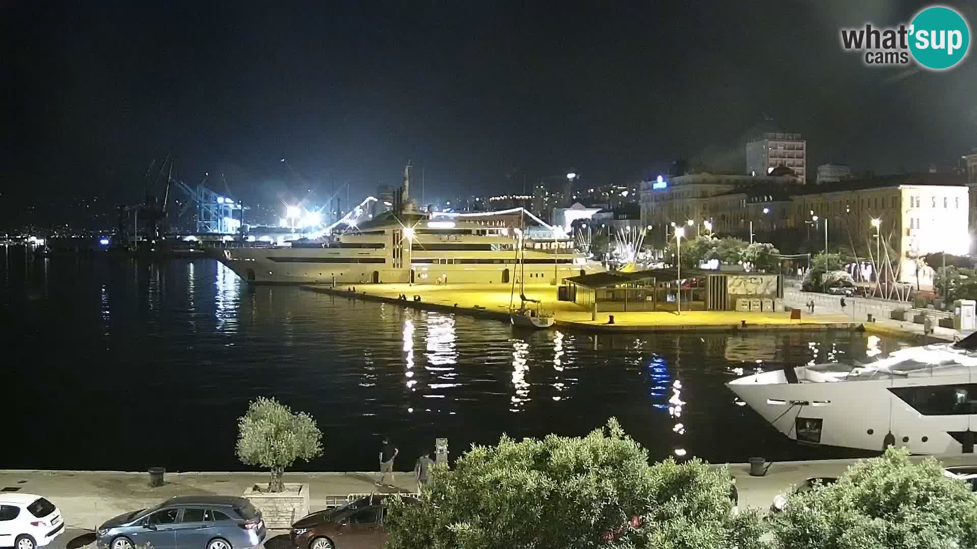 The Riva and Marina in Rijeka  – Live Webcam Croatia