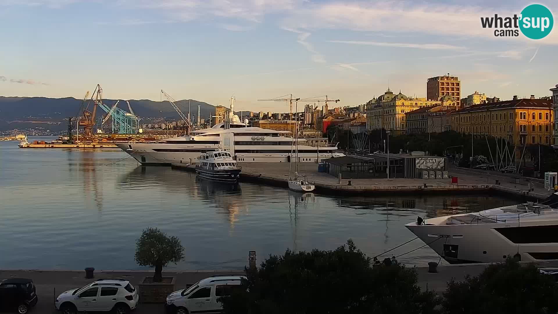 The Riva and Marina in Rijeka  – Live Webcam Croatia
