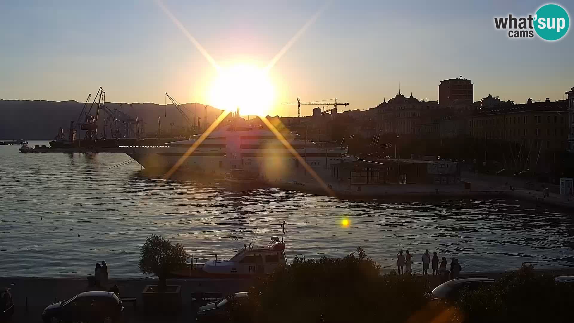 La Riva e la Marina a Rijeka (Fiume) – Live Webcam Croazia