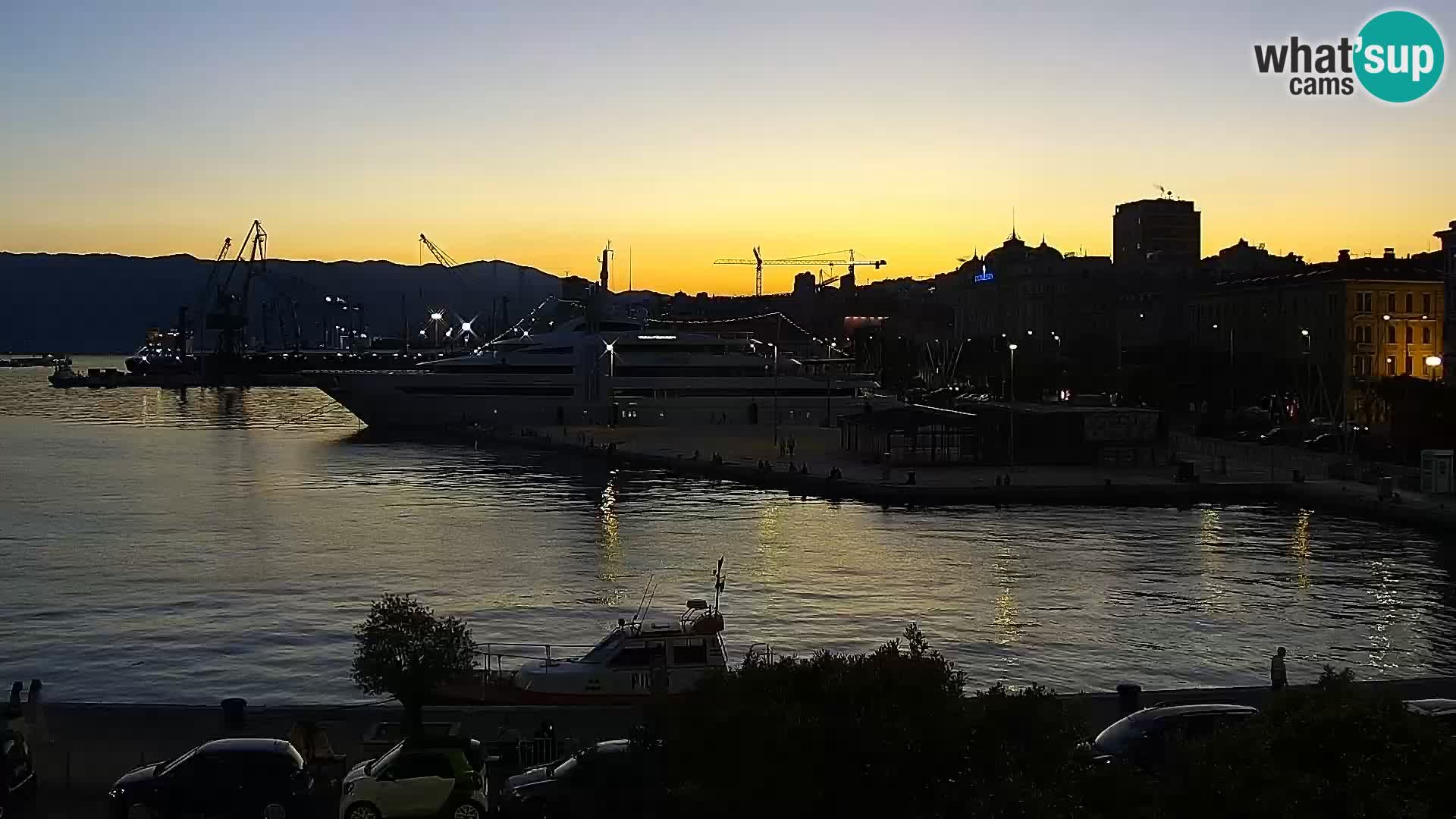 La Riva et Marina à Rijeka – Live Webcam Croatie