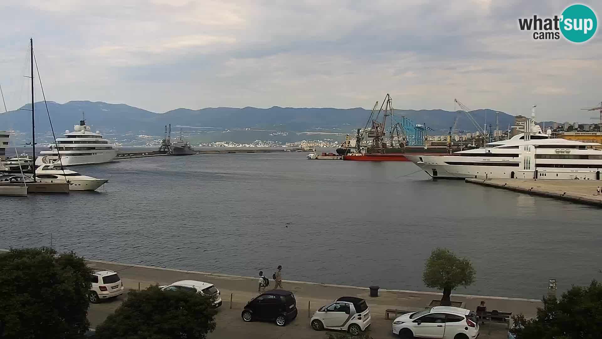The Riva and Marina in Rijeka  – Live Webcam Croatia