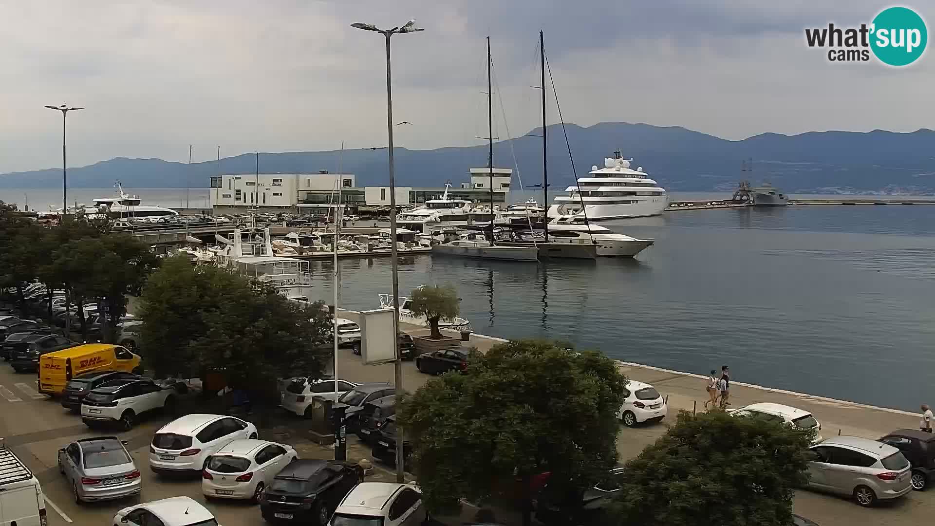 The Riva and Marina in Rijeka  – Live Webcam Croatia