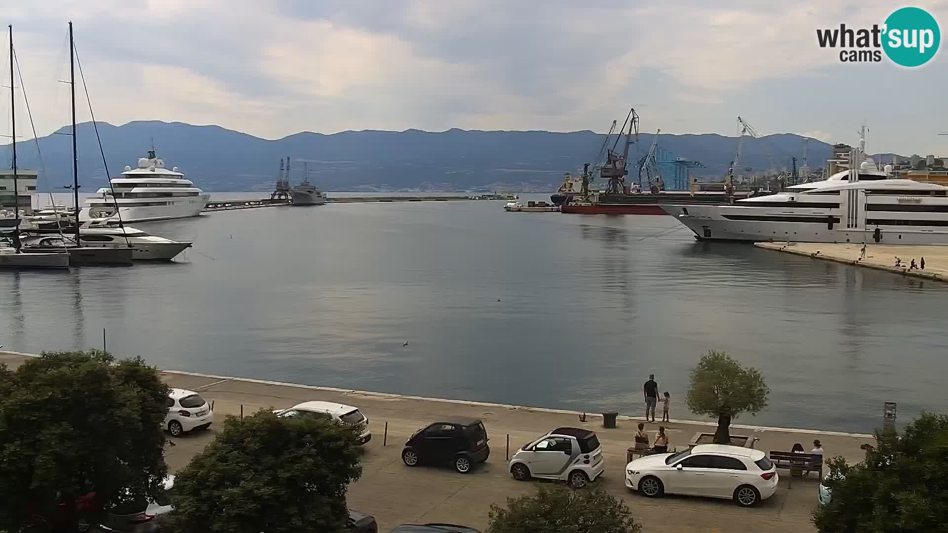 The Riva and Marina in Rijeka  – Live Webcam Croatia